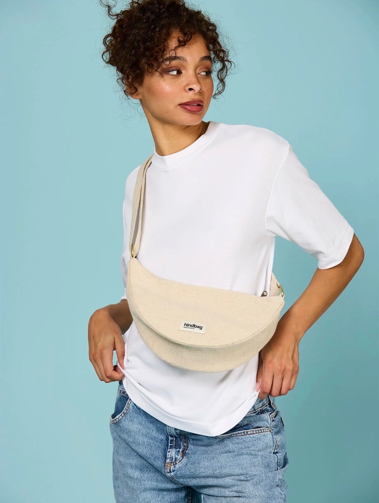 Sac banane demi-lune HINDBAG ANDRÉA Jute