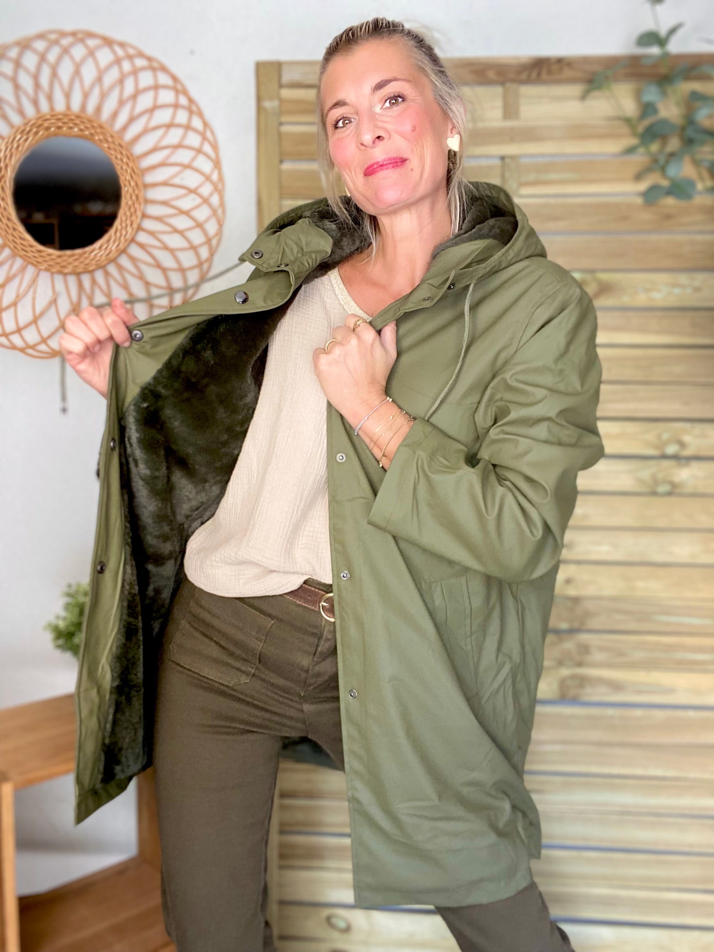 ⚡️ PÉPITES FRIDAY - Parka fourrée Imperméable Kaki - RILEY