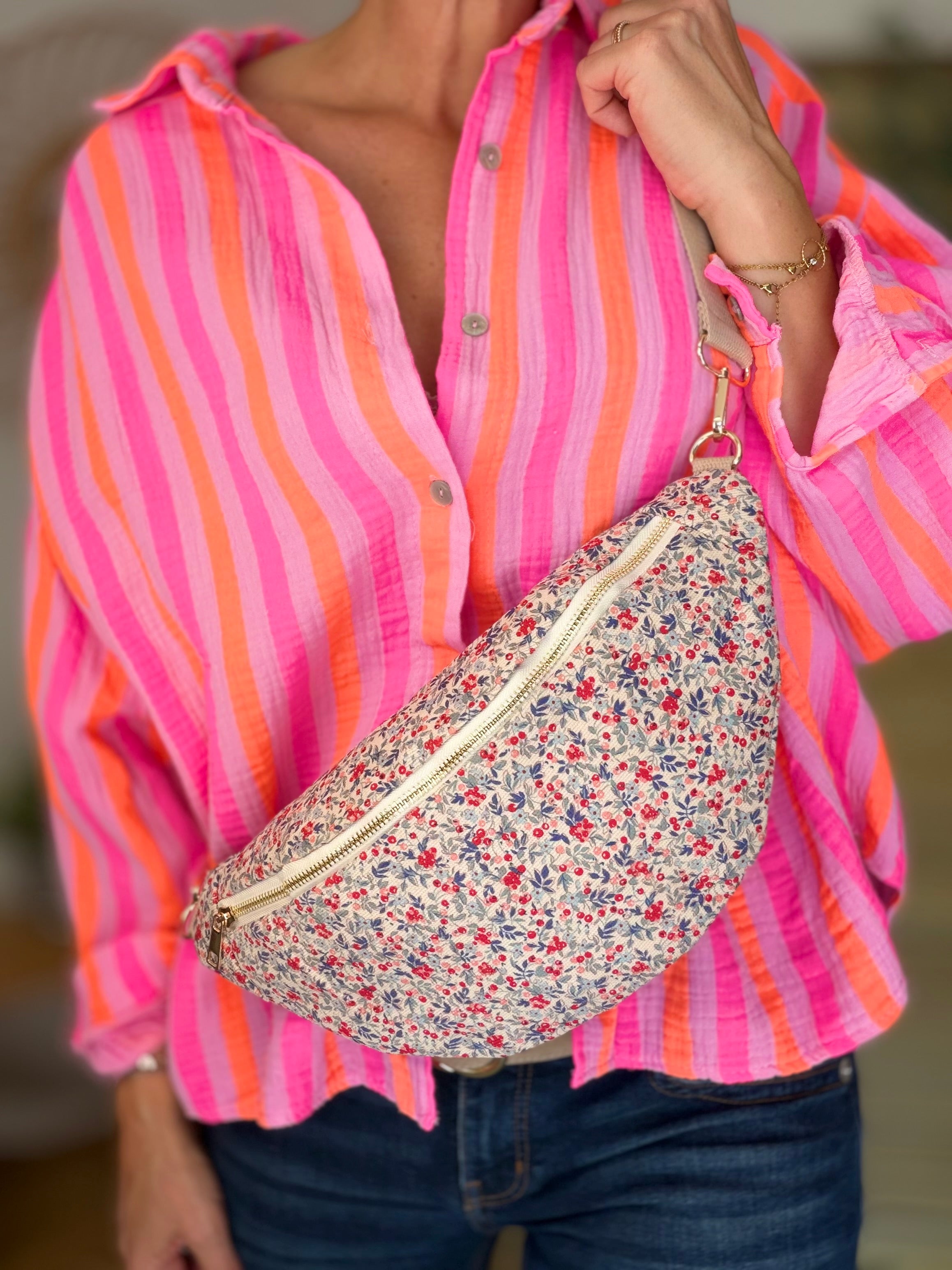 Sac banane XL velours Ciao Boum - IVY - Liberty