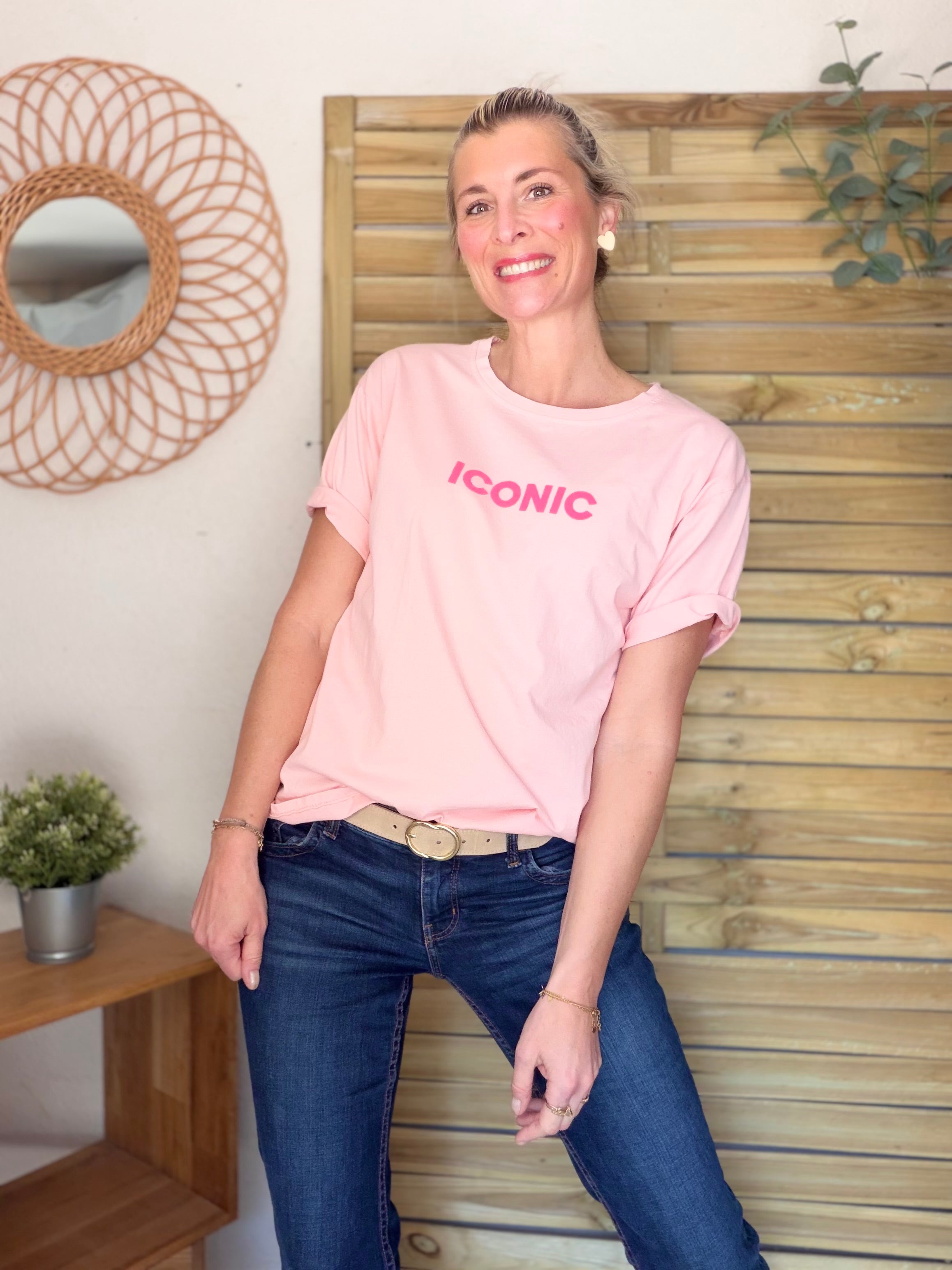 Tee shirt ICONIC DANA Rose saumon