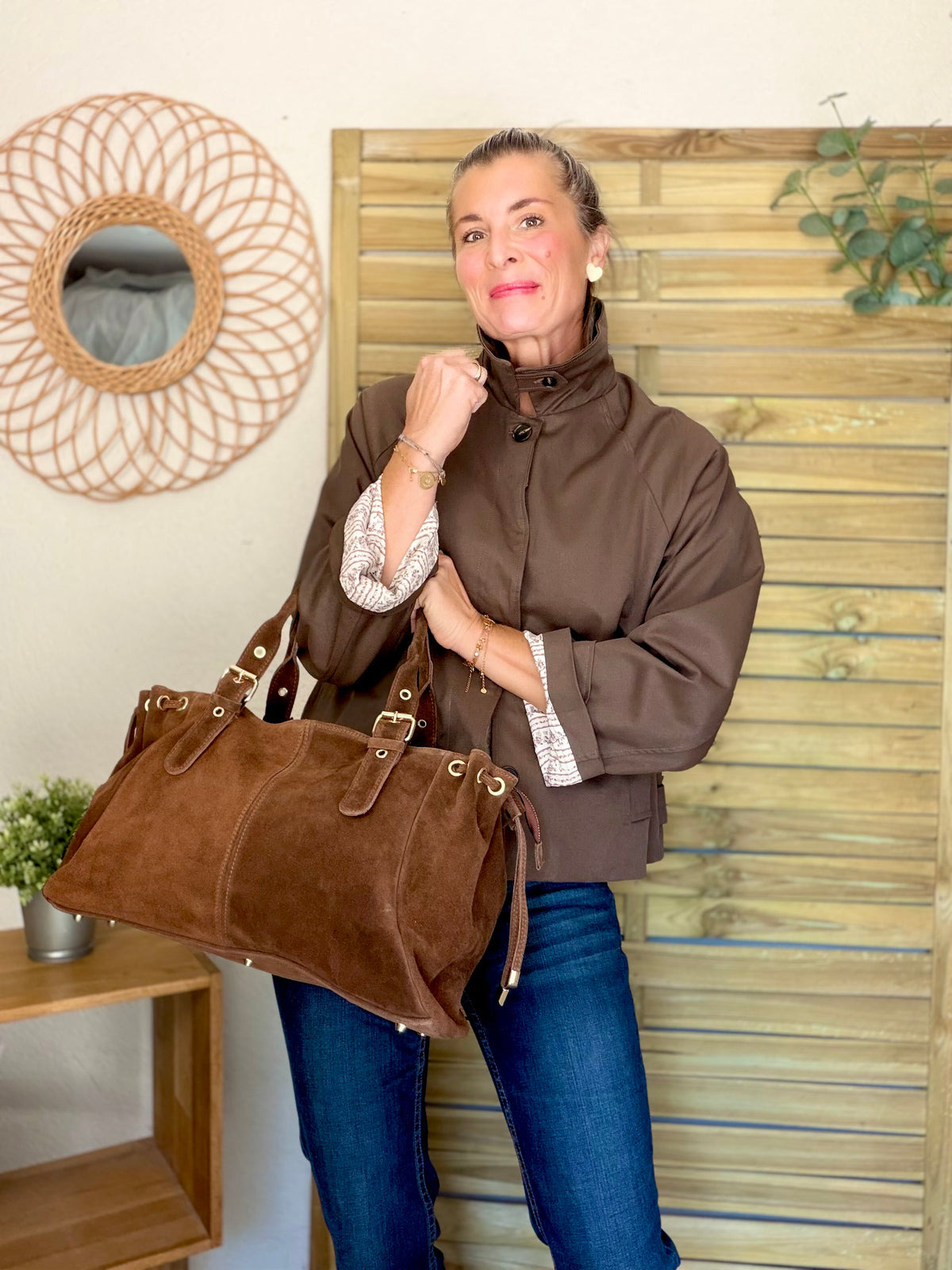 Veste Trench avec Liberty - MADELEINE Chocolat