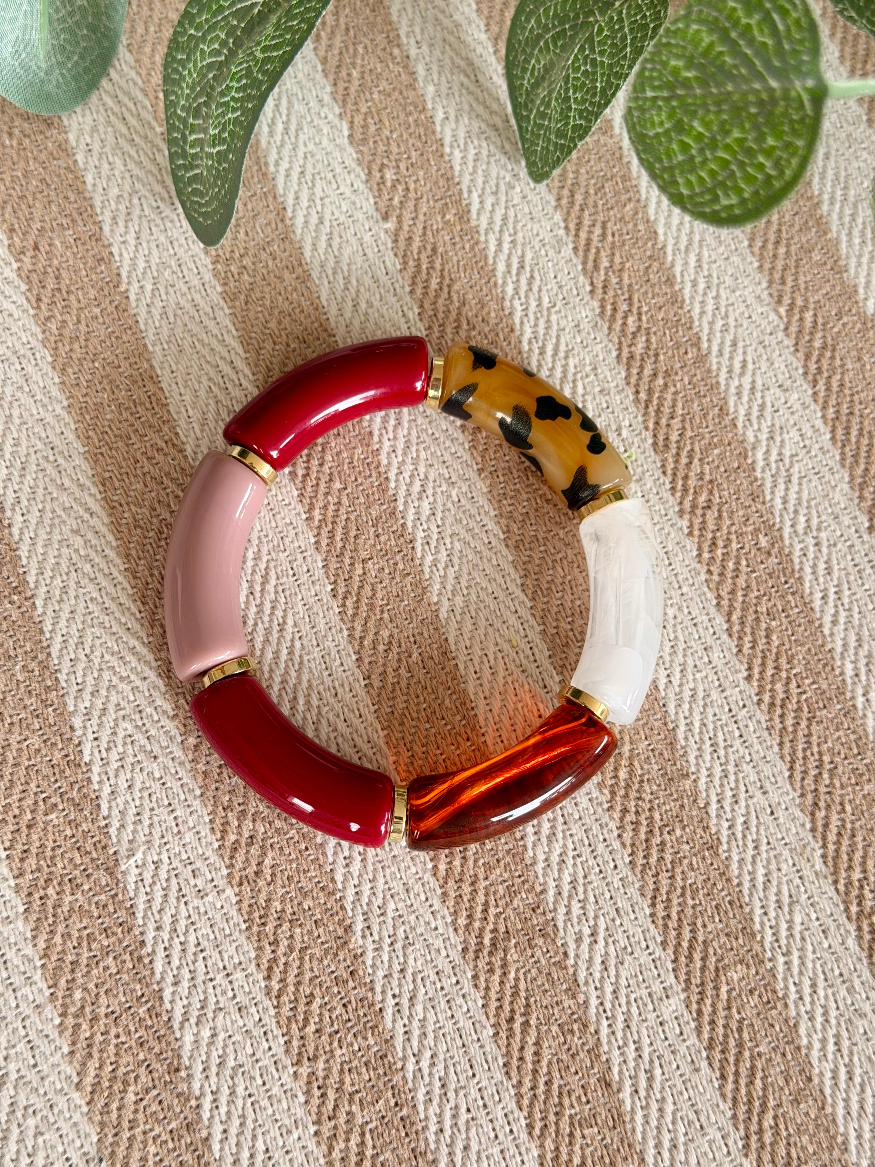 Bracelet jonc élastiqué motif Léo 🐆 ÉMILIA