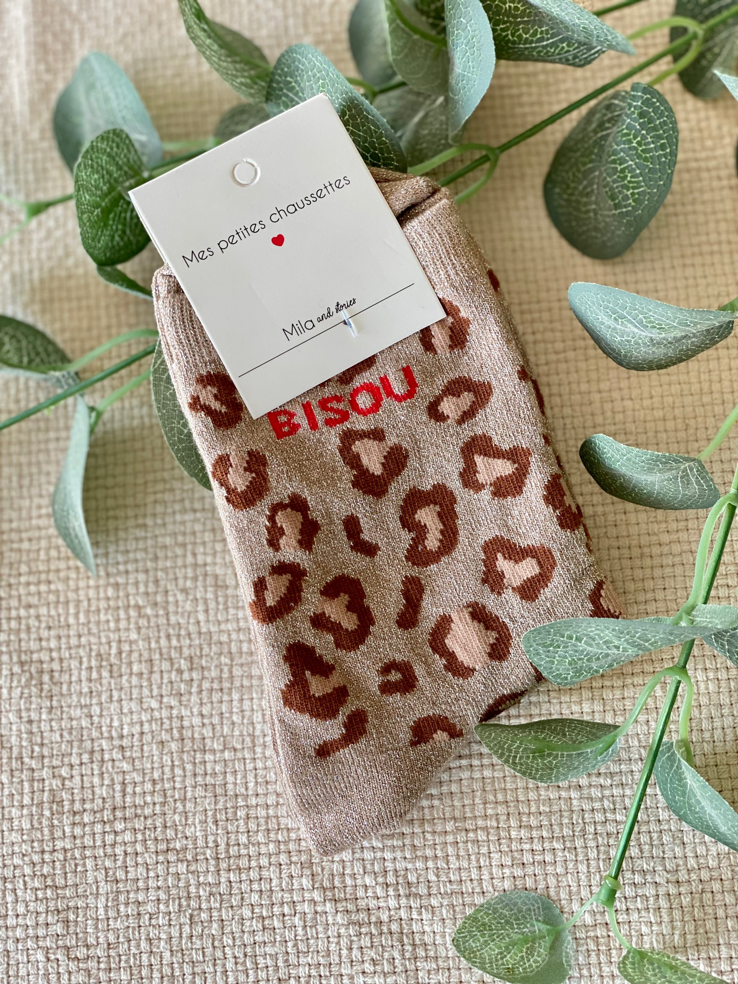 Chaussettes ZORA - Léo taupe 🐆