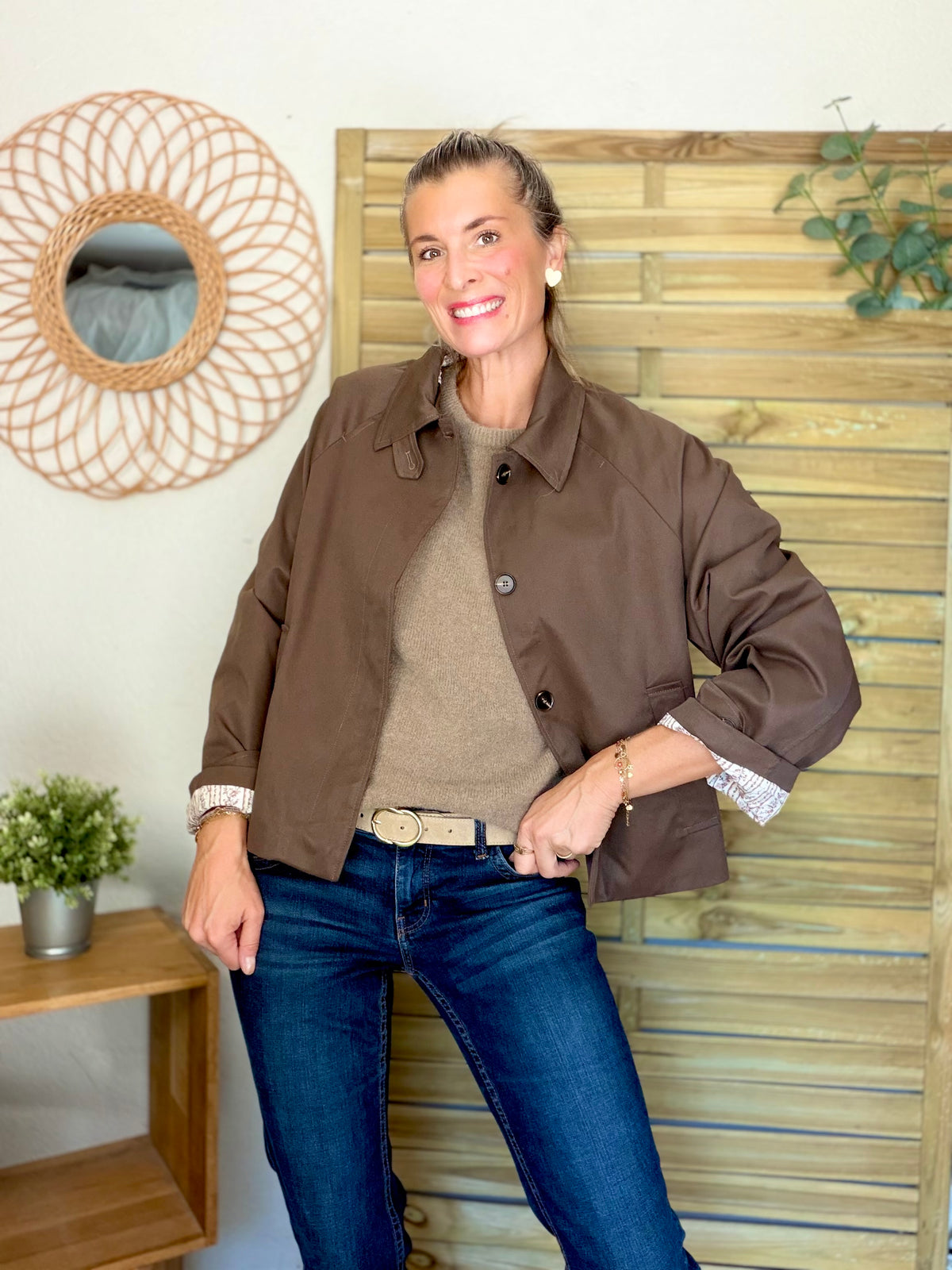 Veste Trench avec Liberty - MADELEINE Chocolat