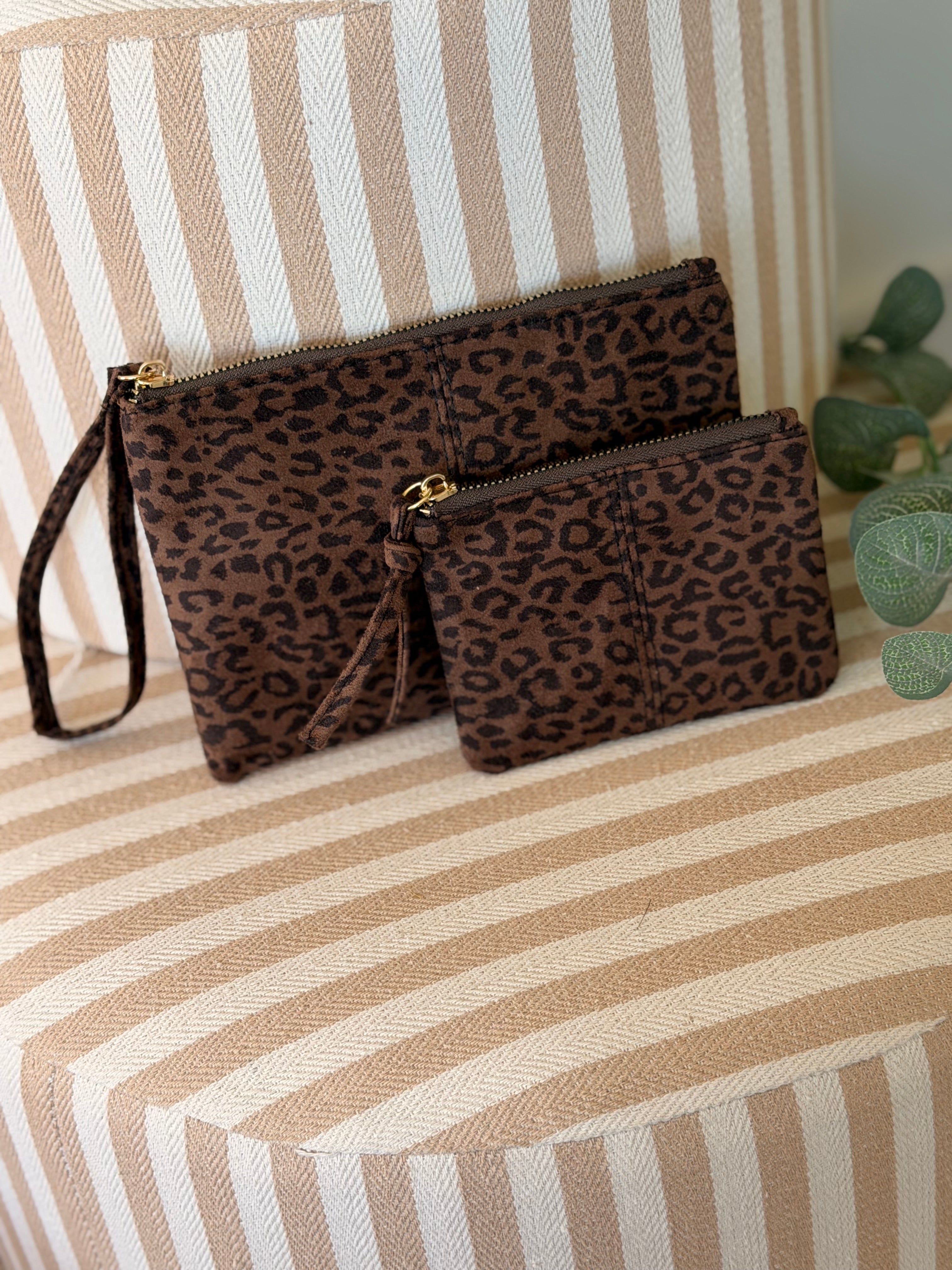 Duo de pochettes en suédine Léopard 🐆 TAO
