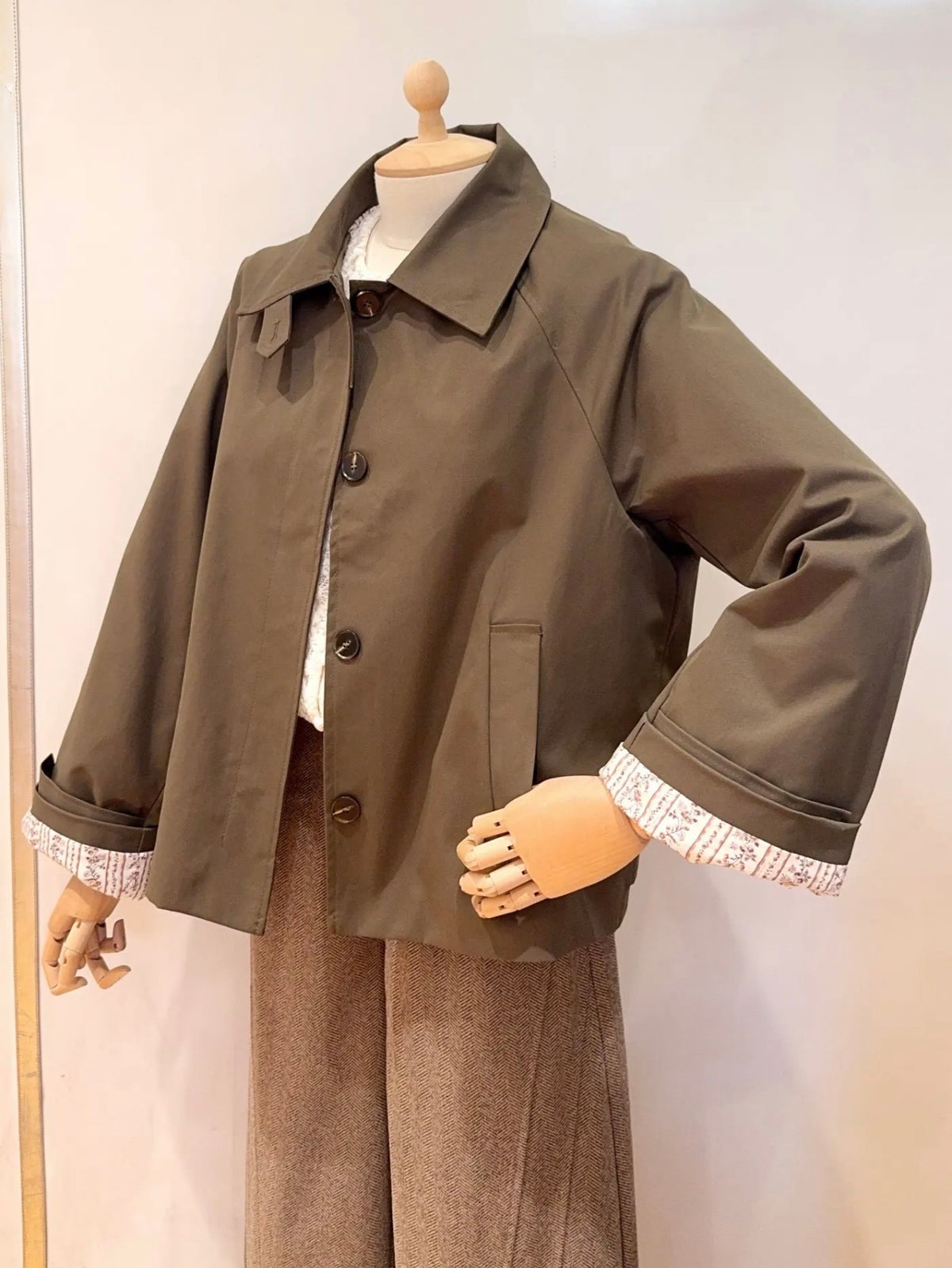 Veste Trench avec Liberty - MADELEINE Kaki