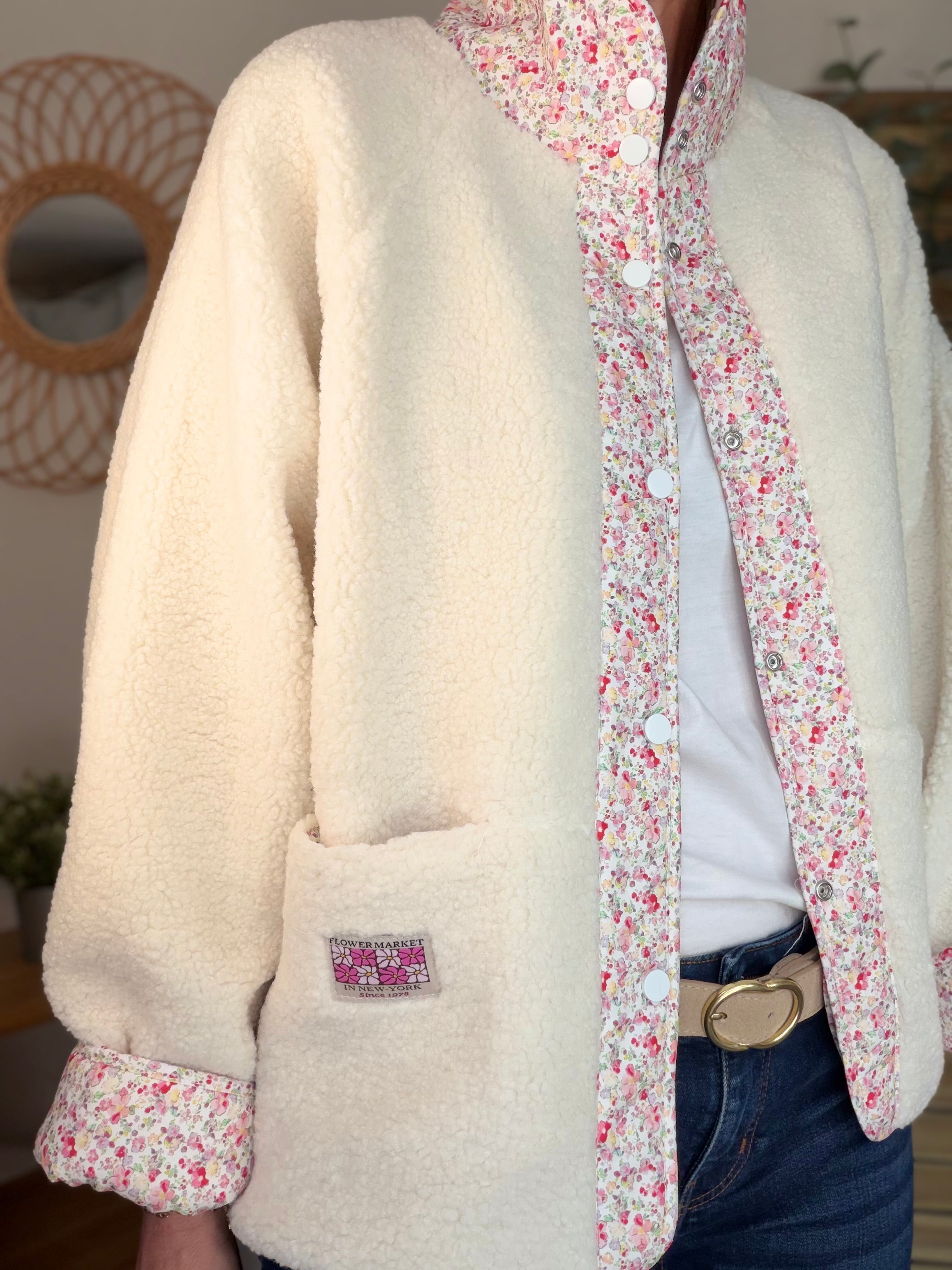 Veste réversible Sherpa ODETTE Liberty / Écru