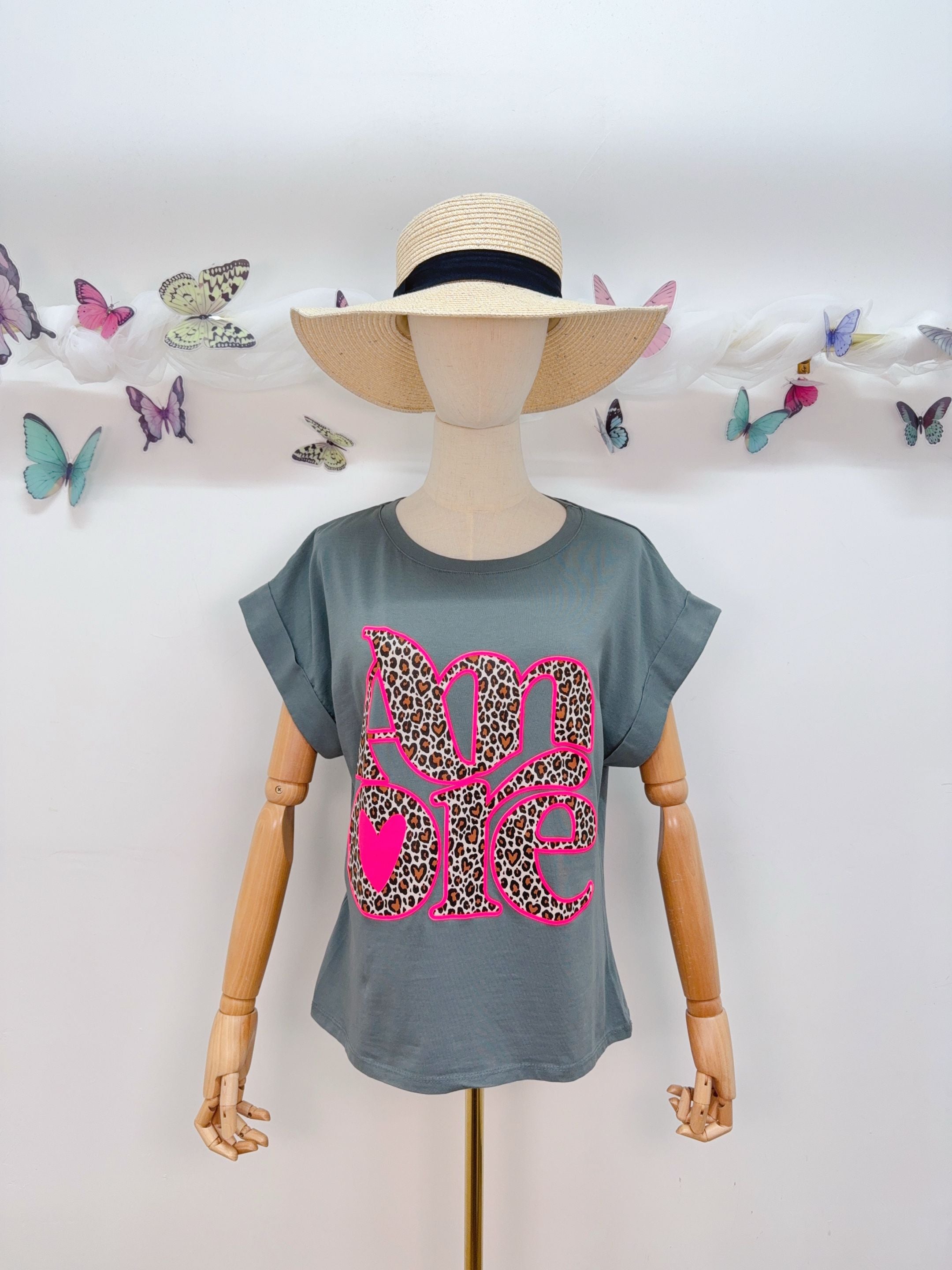 Tee shirt AMORE Léo URSULA Kaki