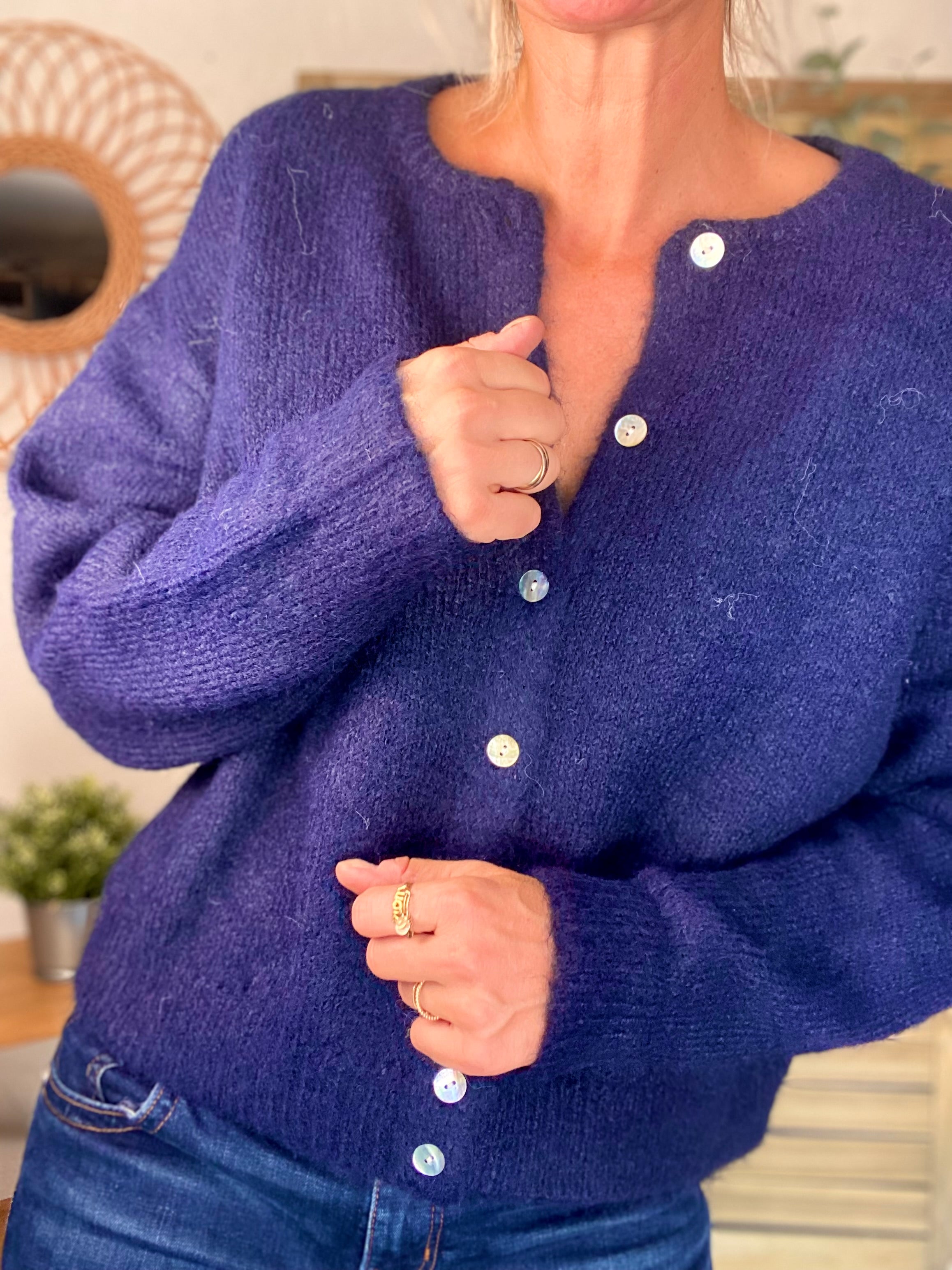 Gilet en maille SYDNEY - Bleu marine