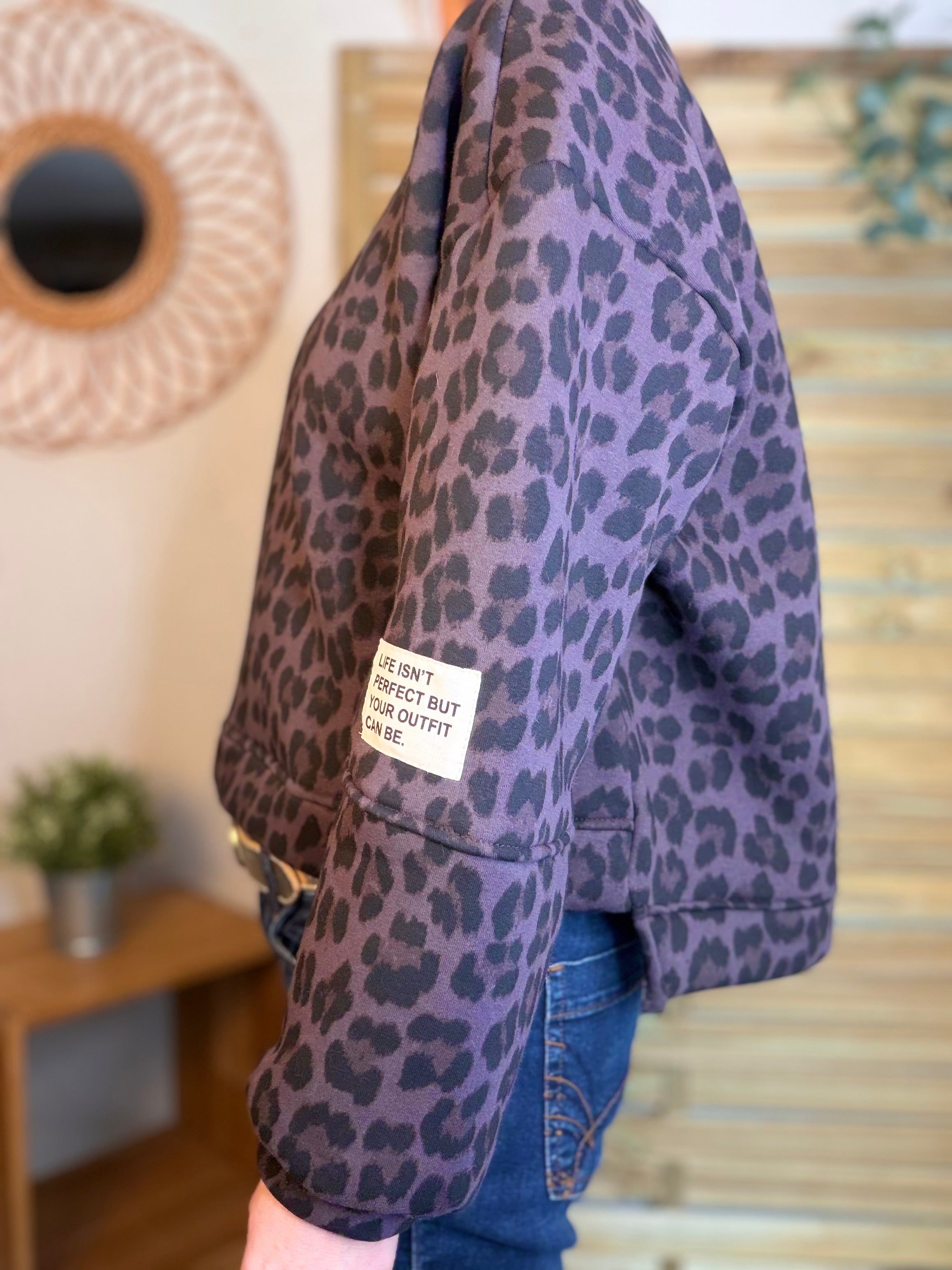 Sweat molleton imprimé Léo 🐆 MANON