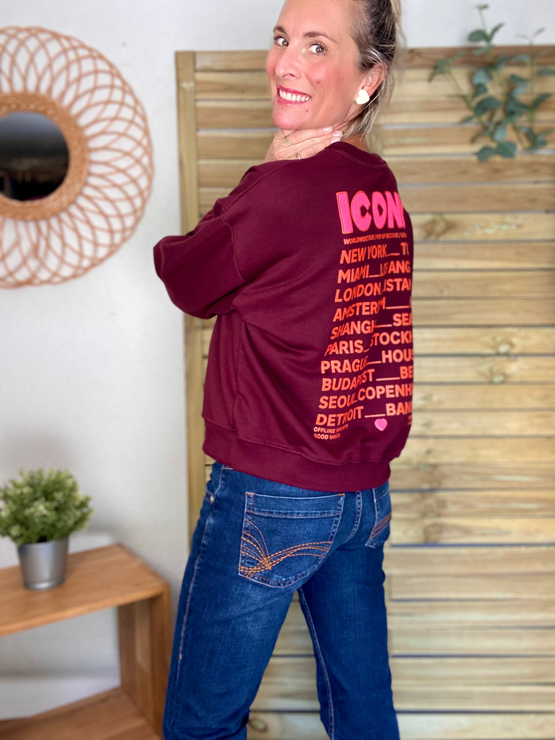 Sweat ICONIC COLINE - Bordeaux