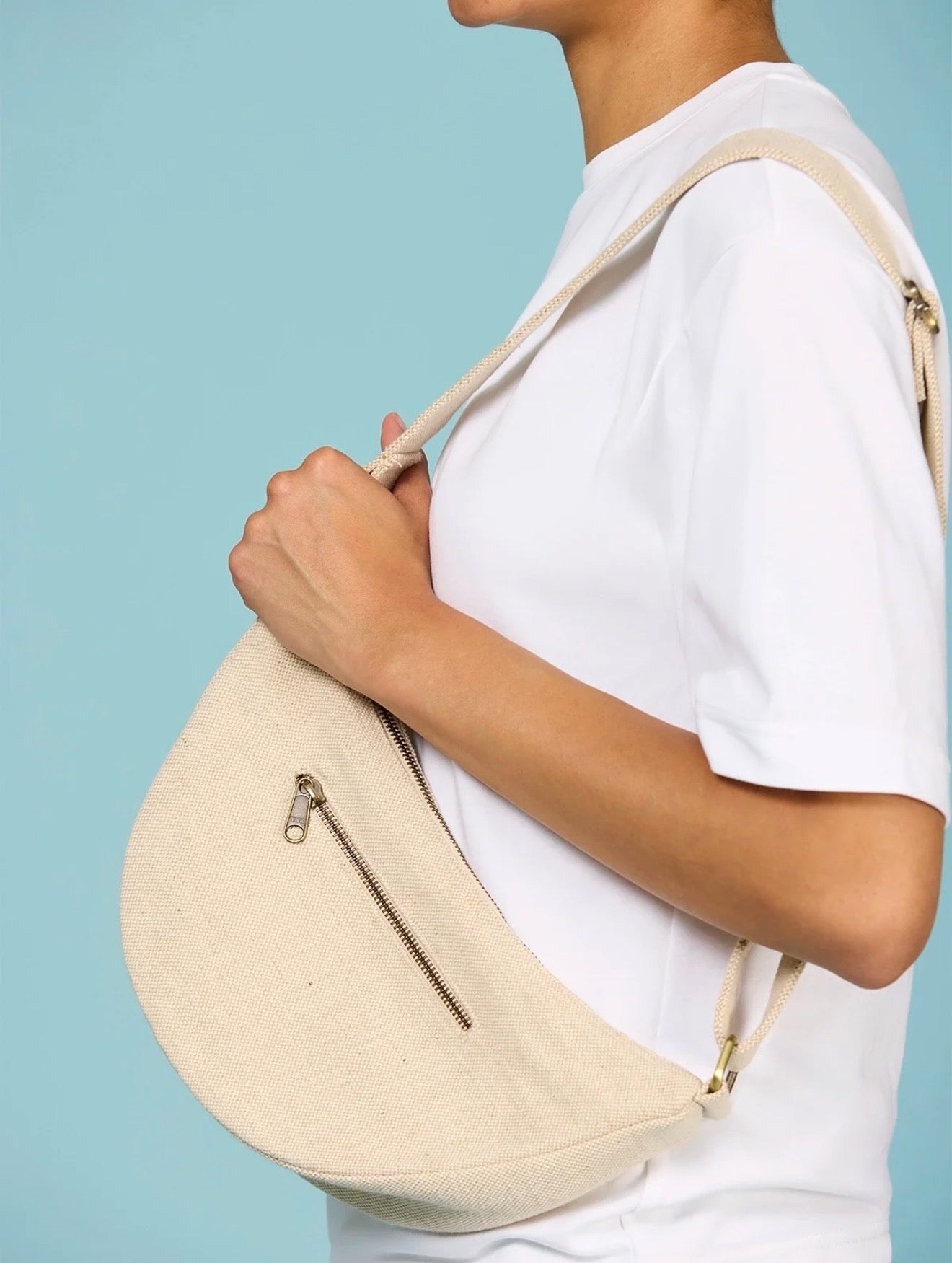 Sac banane demi-lune HINDBAG ANDRÉA Jute