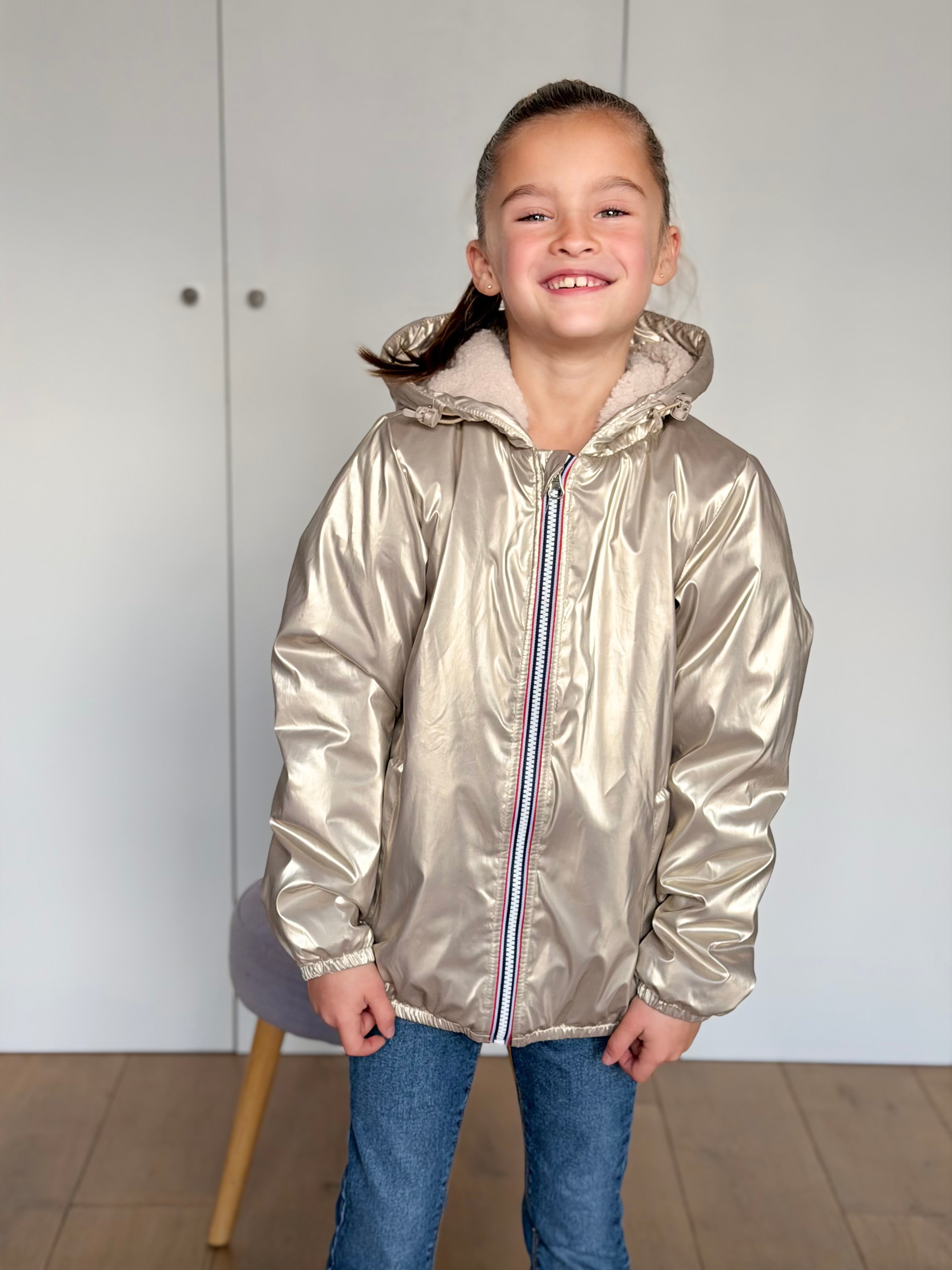 Parka Imperméable mixte LOUIS.E KIDS Sherpa - Doré - LAURA JO
