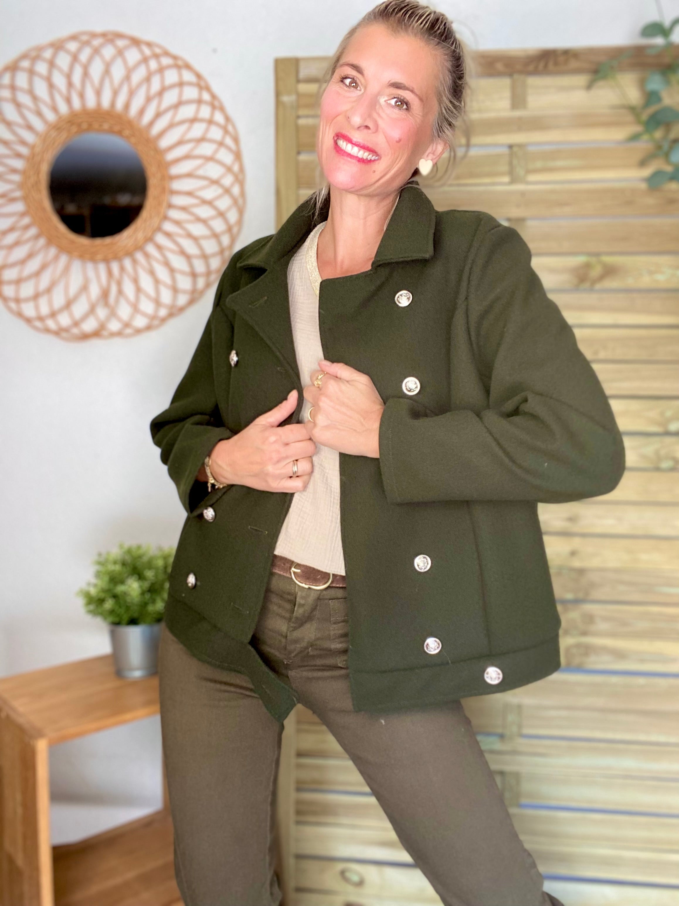 Veste caban légère JACK - Kaki foncé