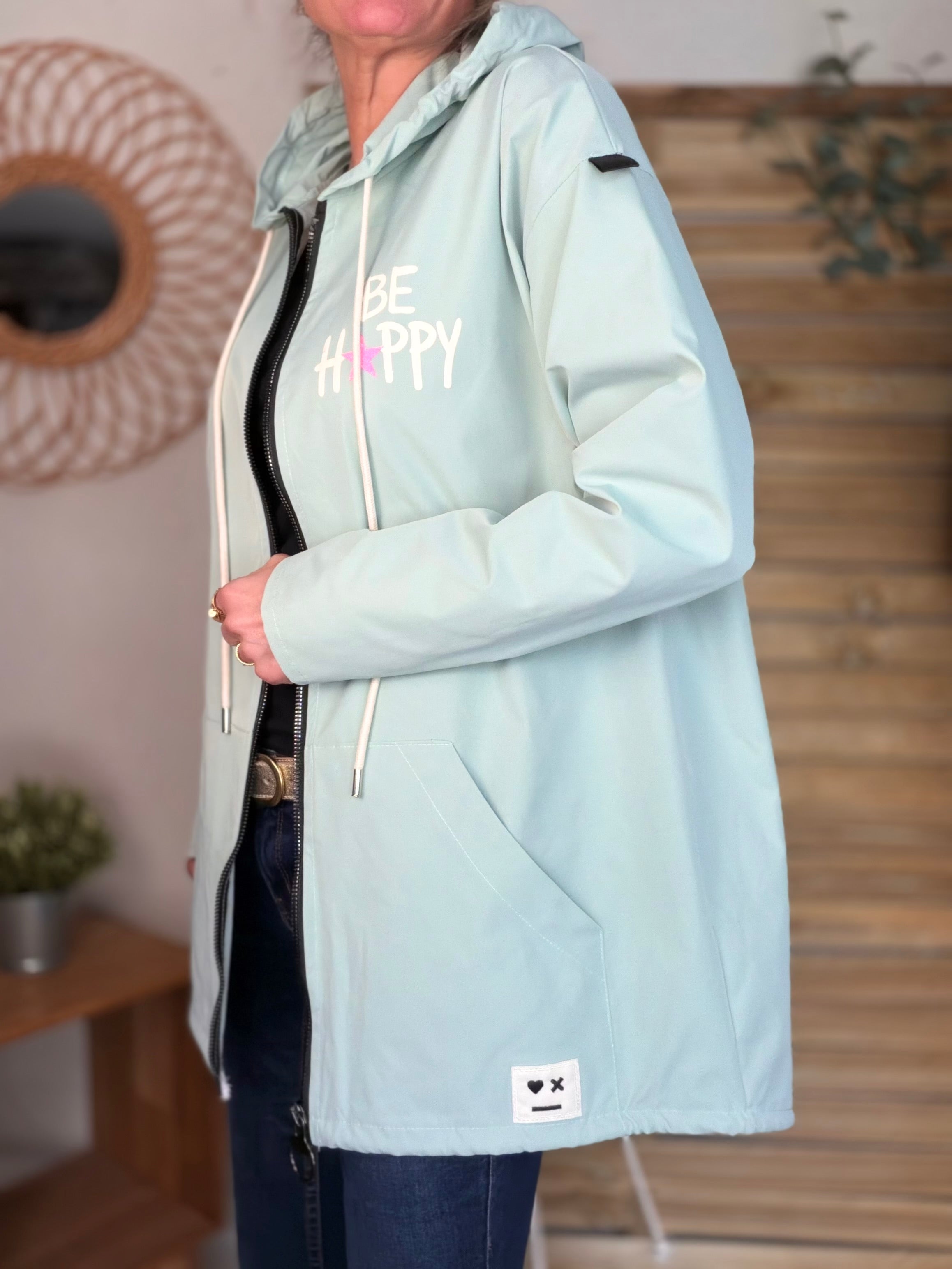 Veste Coupe vent long LESLIE - Vert d'eau