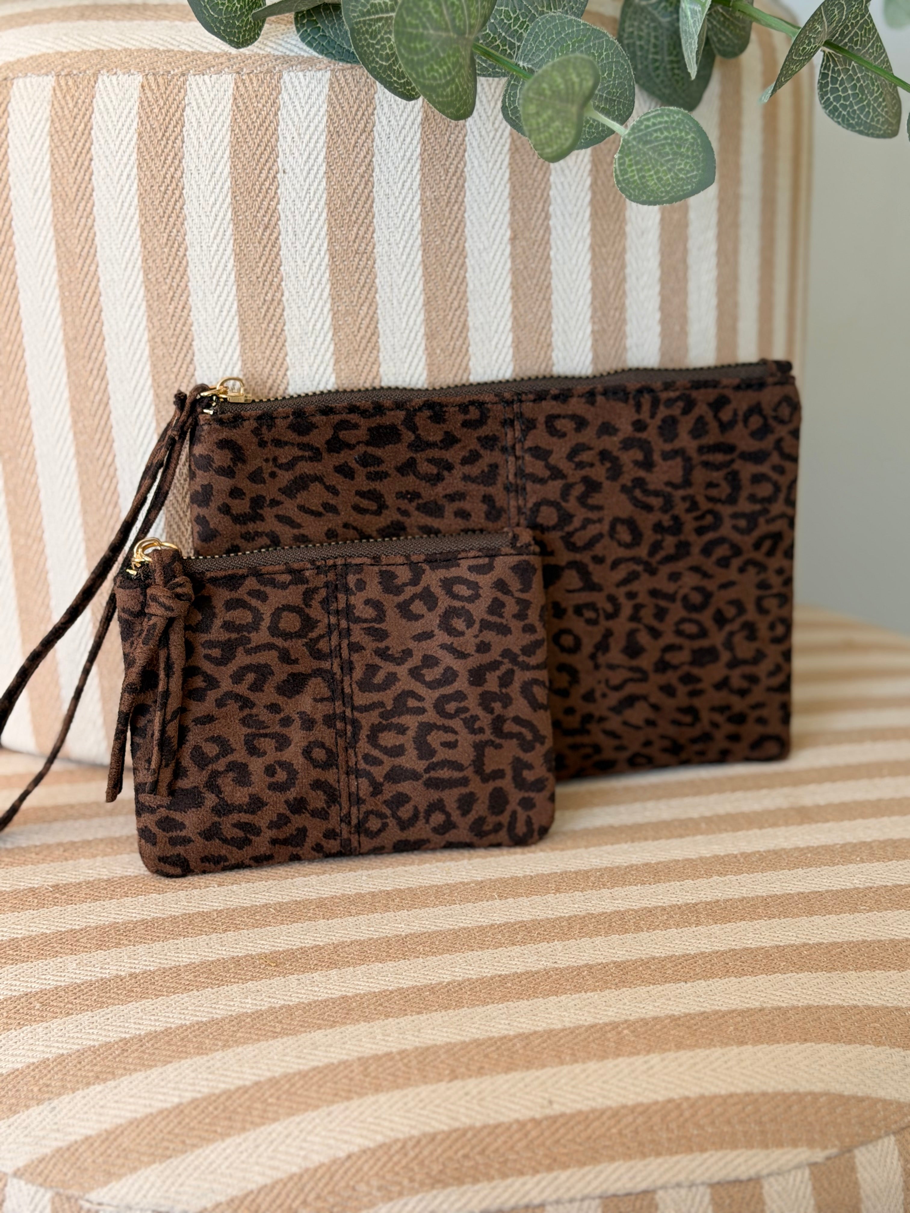 Duo de pochettes en suédine Léopard 🐆 TAO