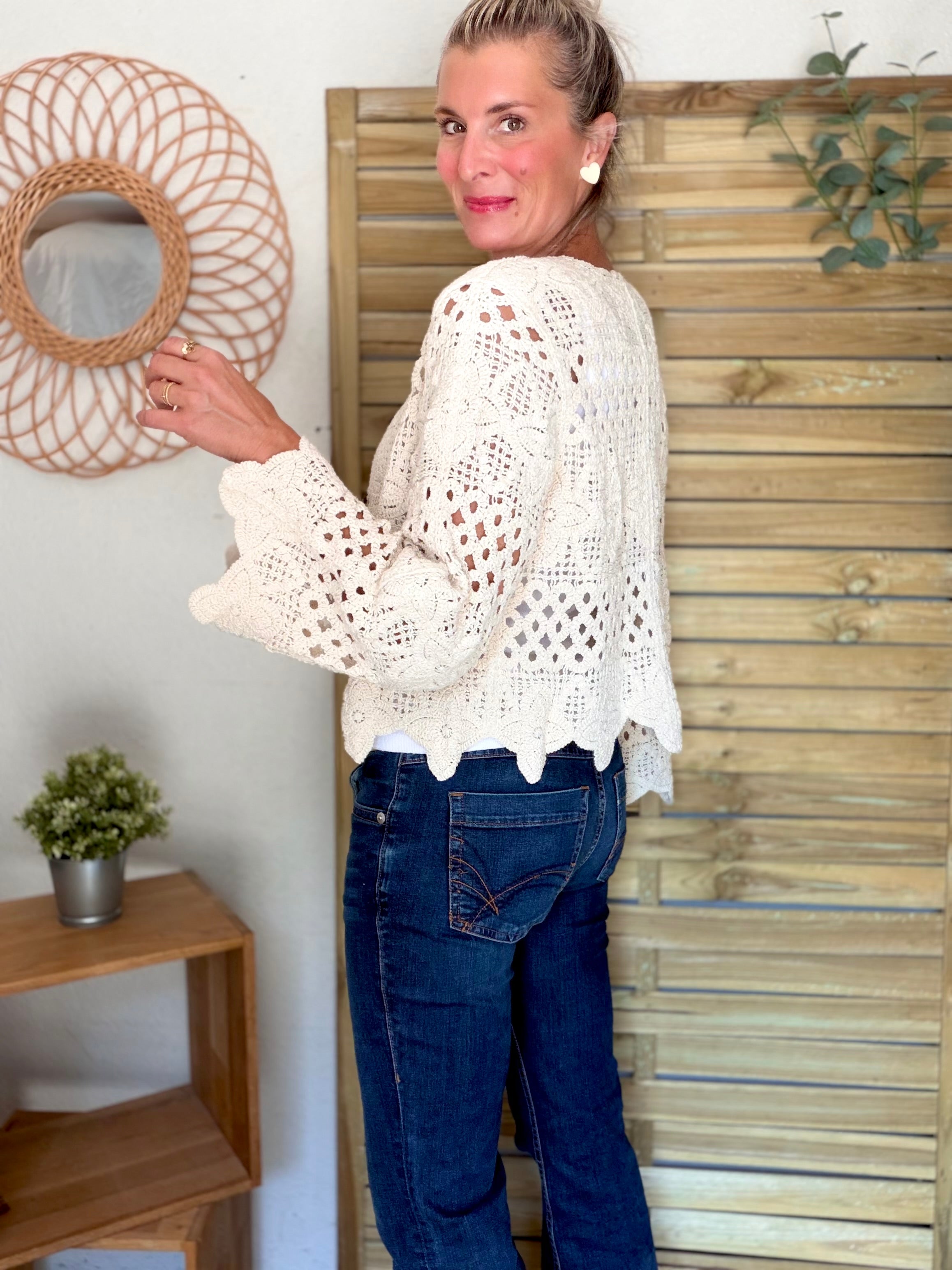 ⚡️ ARRIVAGE - Gilet en crochet PACOME écru