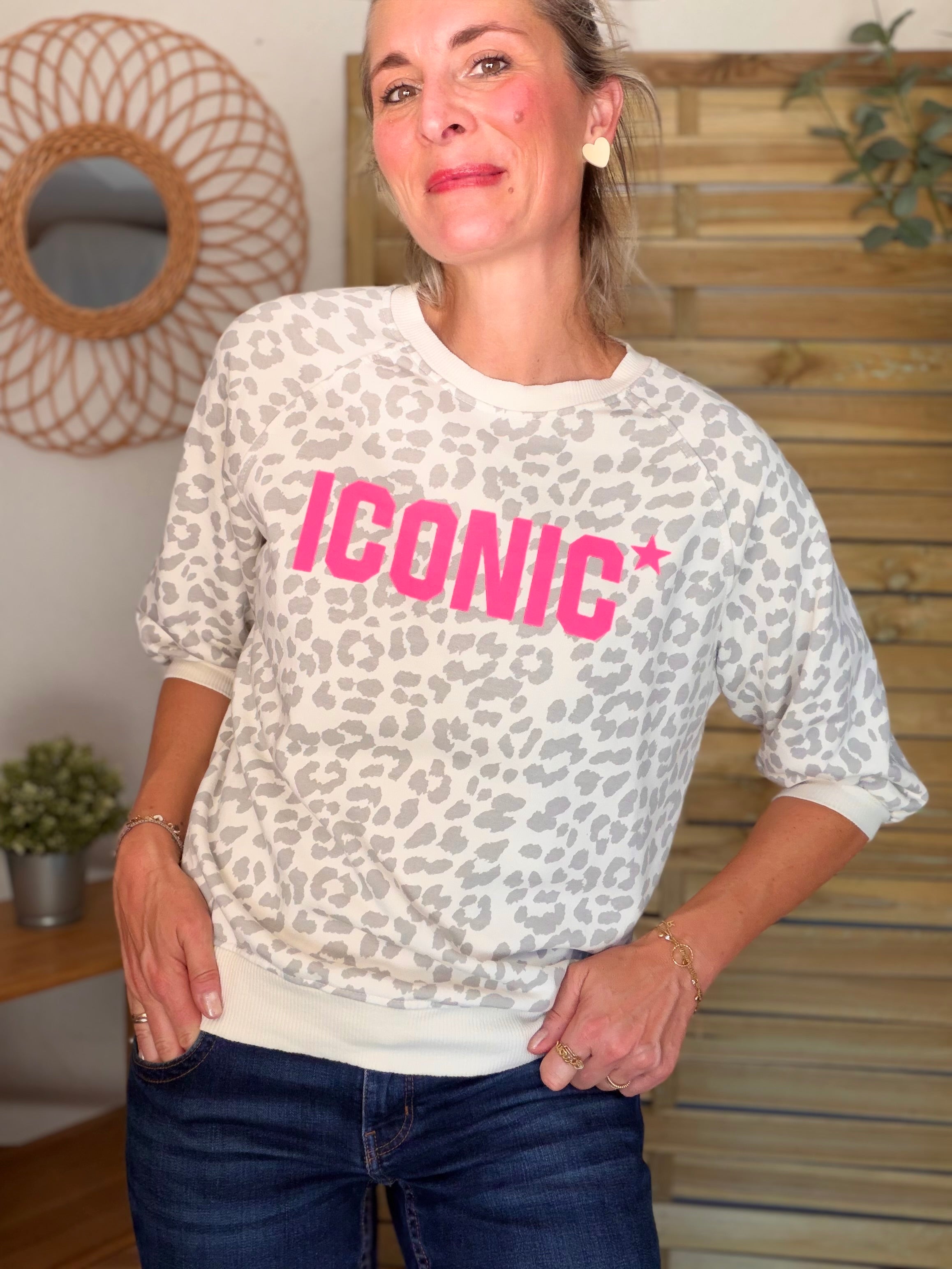 Sweat ICONIC Léo - ANGELA Écru
