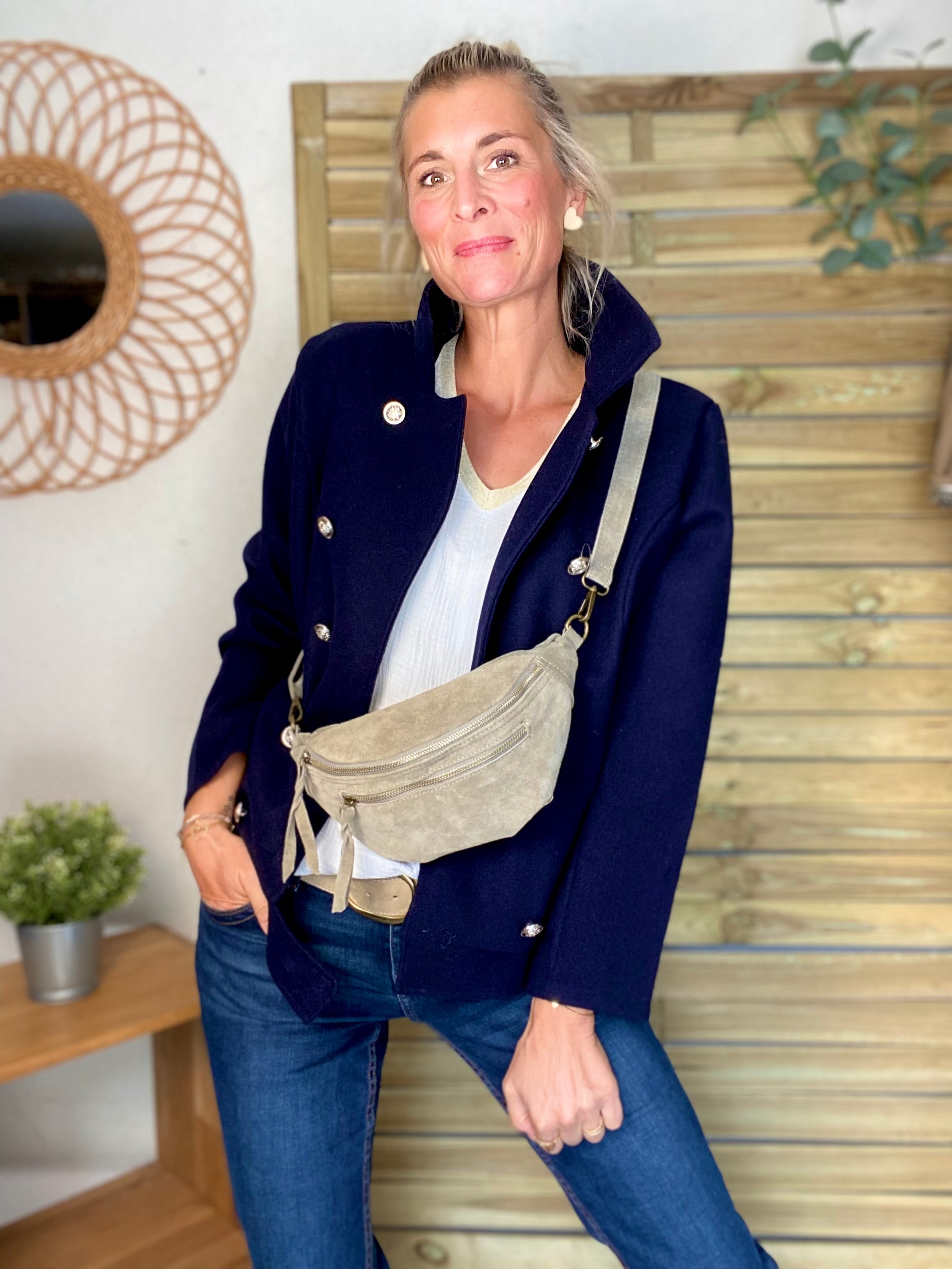 ⚠️ PRÉCOMMANDE (Expédition à partir du 01/10) - Veste caban légère JACK - Bleu marine