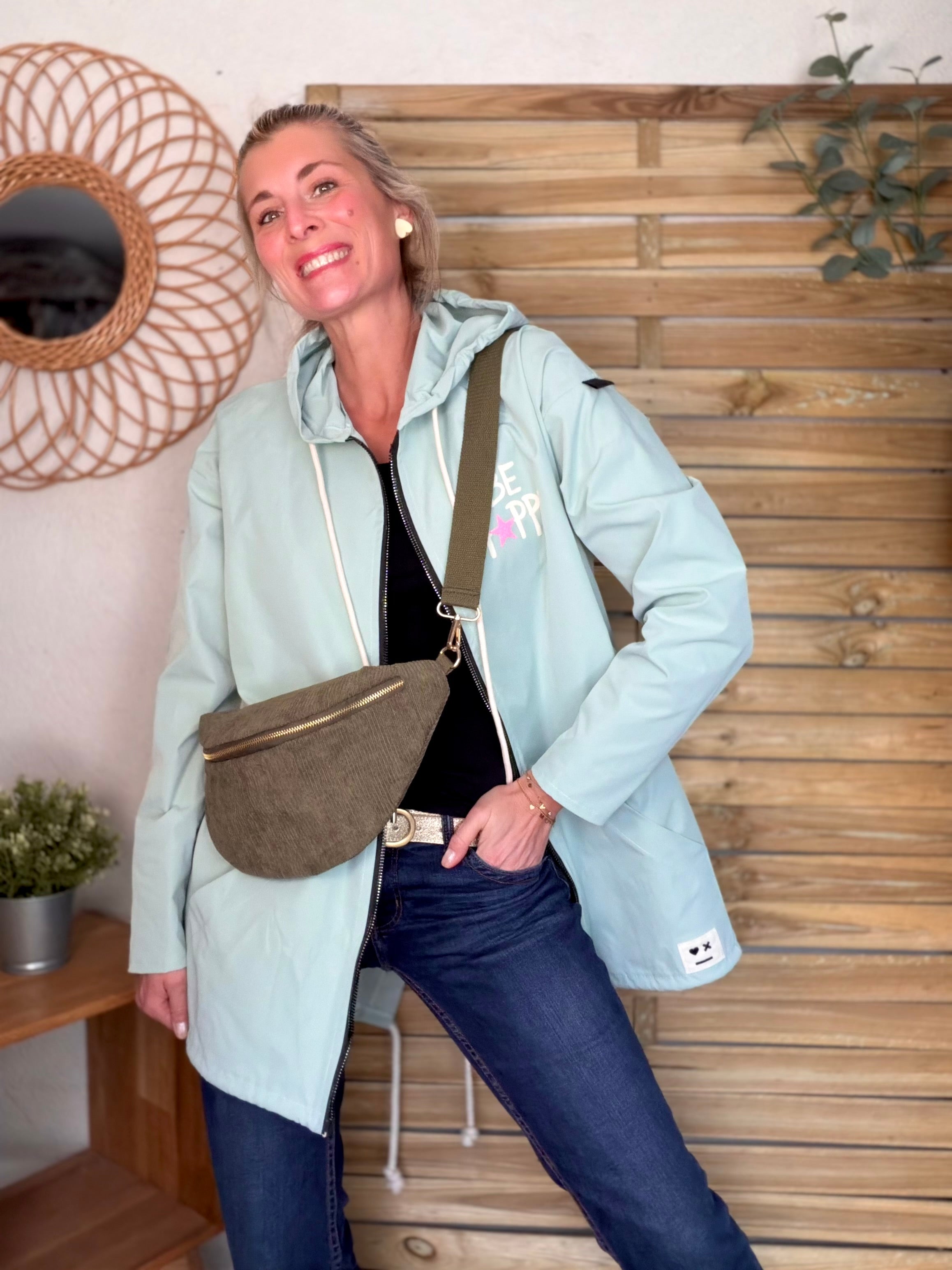 Veste Coupe vent long LESLIE - Vert d'eau