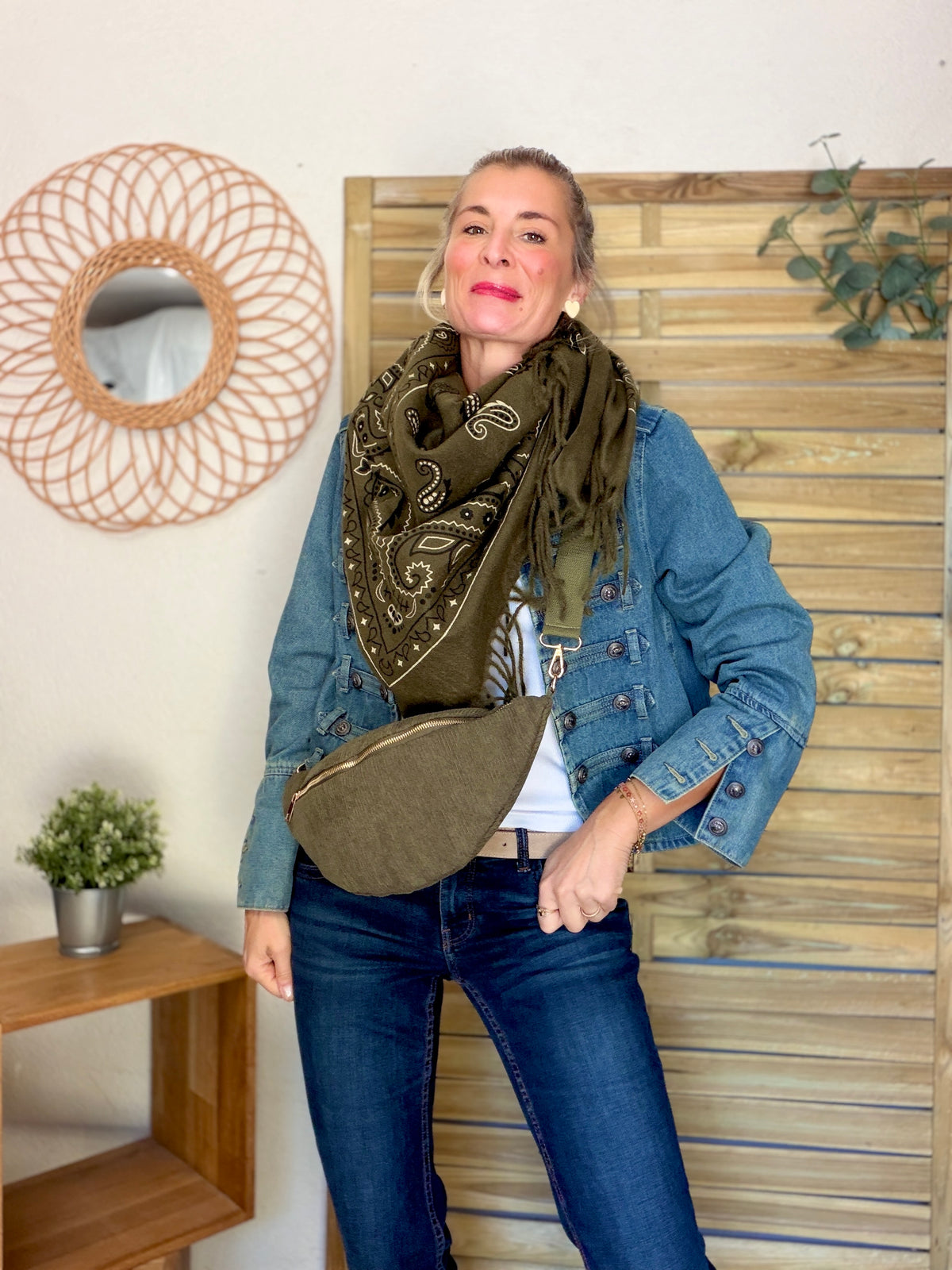 Écharpe Bandana Kaki