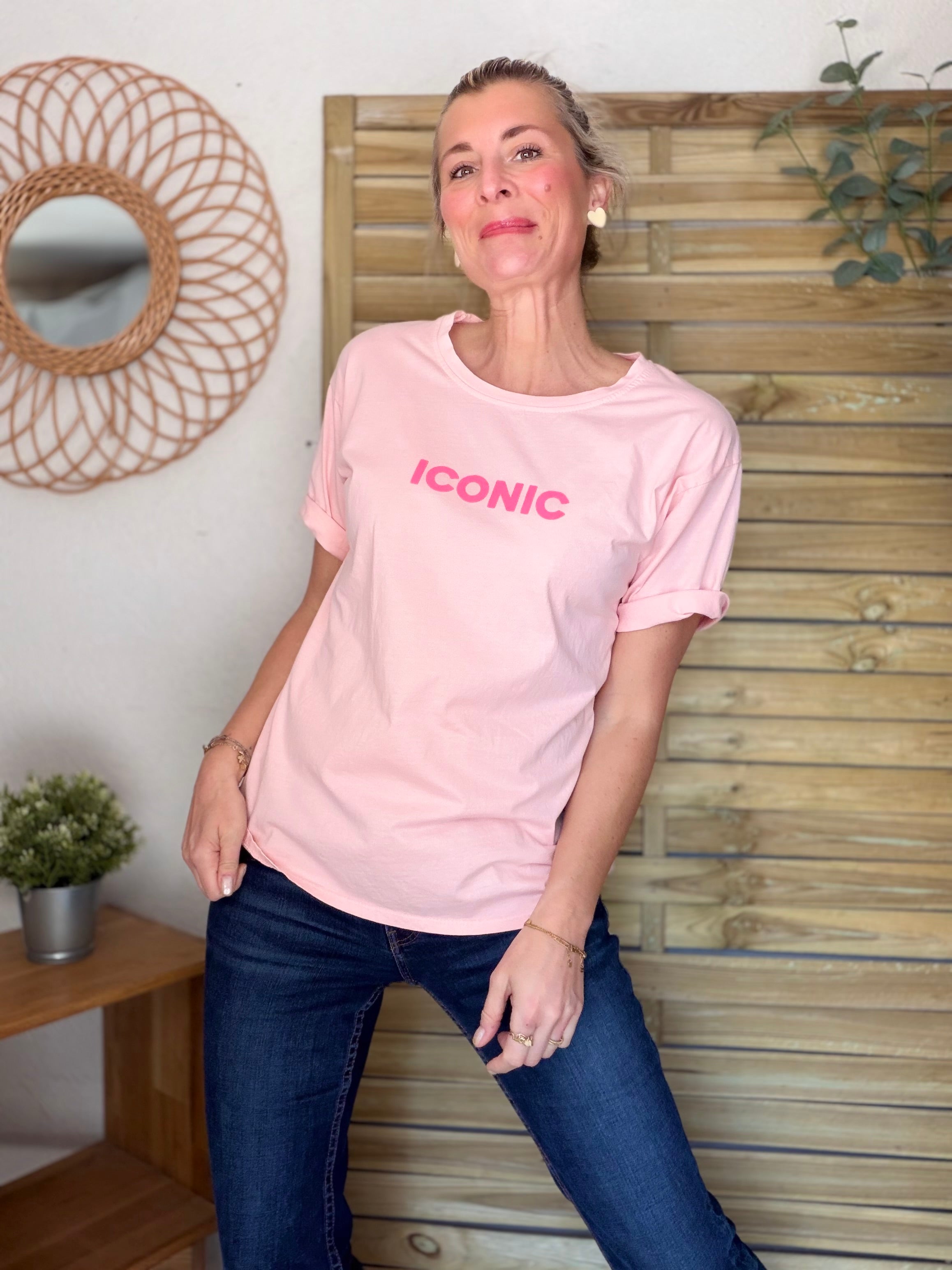 Tee shirt ICONIC DANA Rose saumon