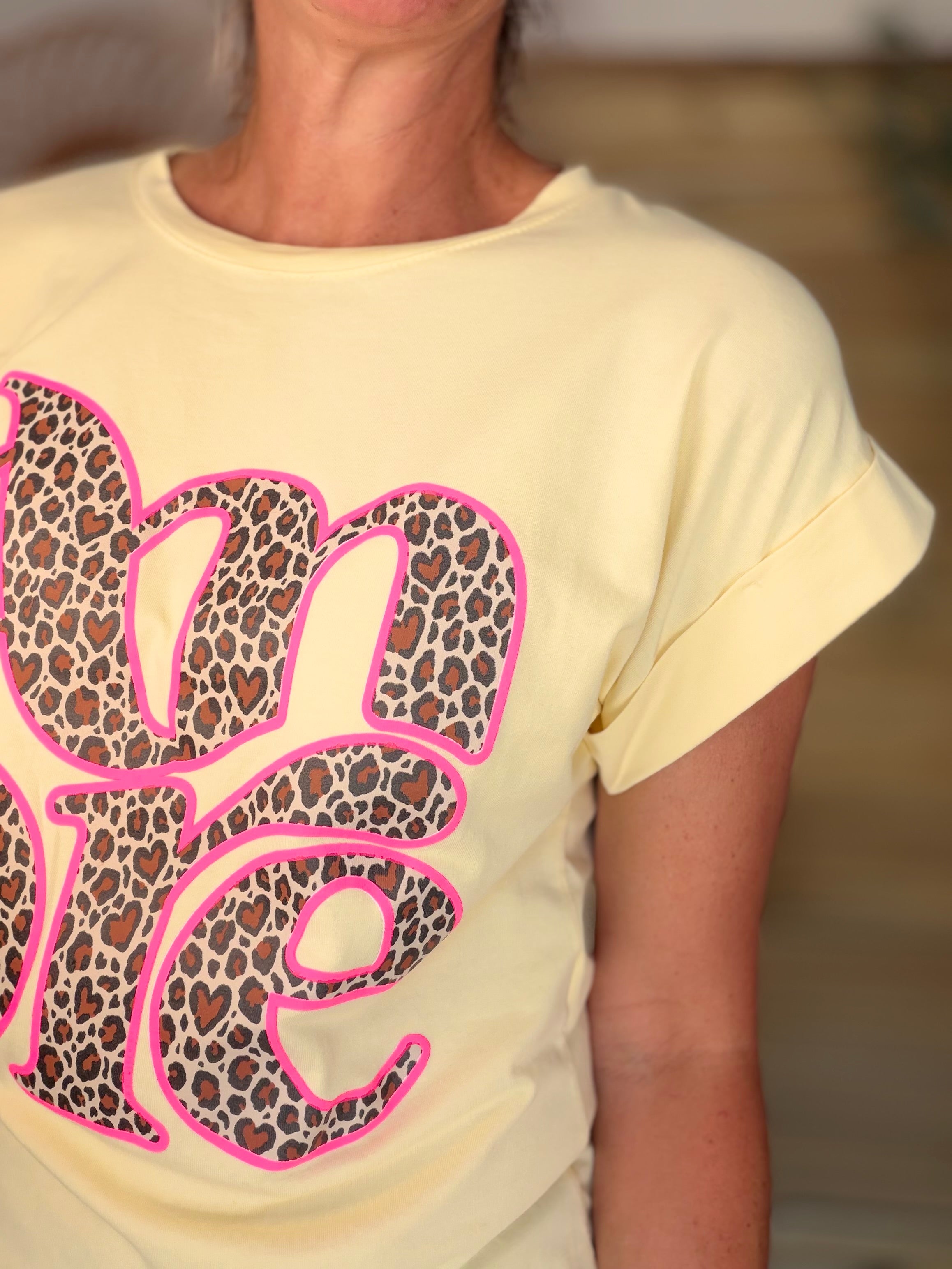 Tee shirt AMORE Léo URSULA Jaune