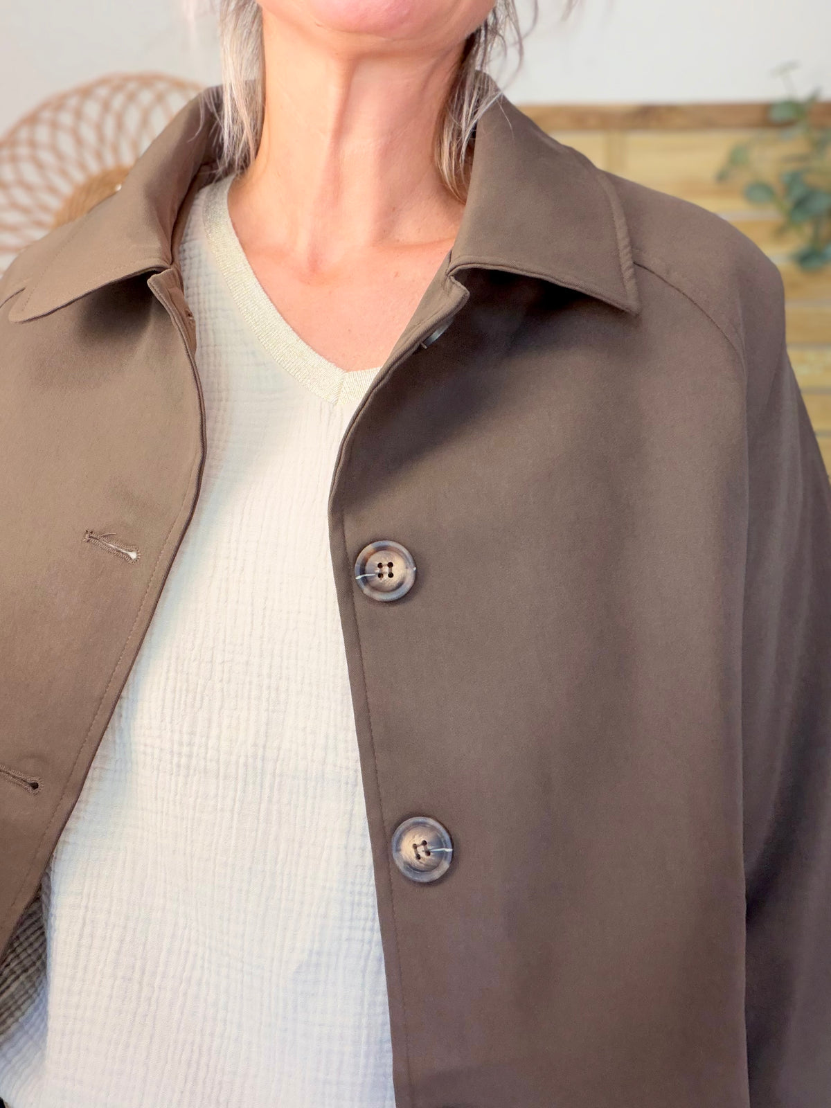 ⚡️ ARRIVAGE • Veste Trench, doublure à carreaux DANA Chocolat