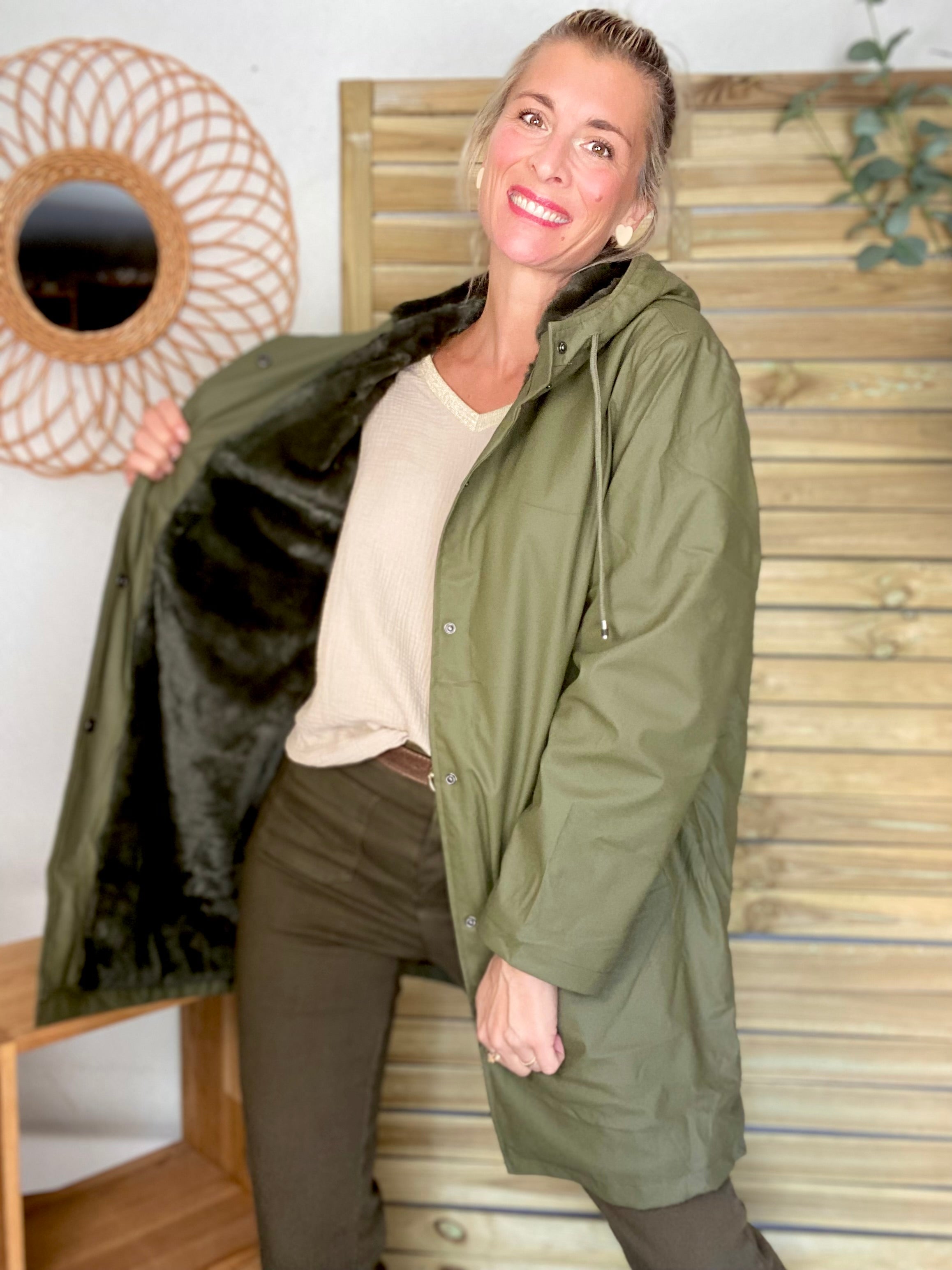 ⚡️ PÉPITES FRIDAY - Parka fourrée Imperméable Kaki - RILEY
