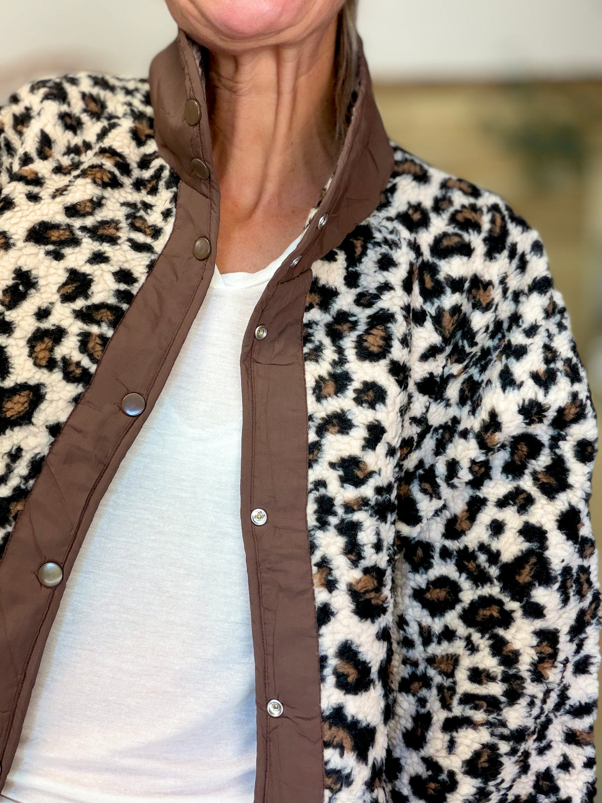 Veste matelassée réversible Sherpa AMÉLIE Choco / Léo