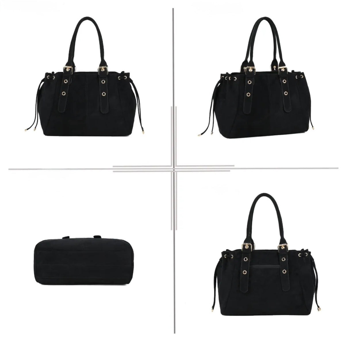 Sac cabas XL simili daim CLÉO Noir