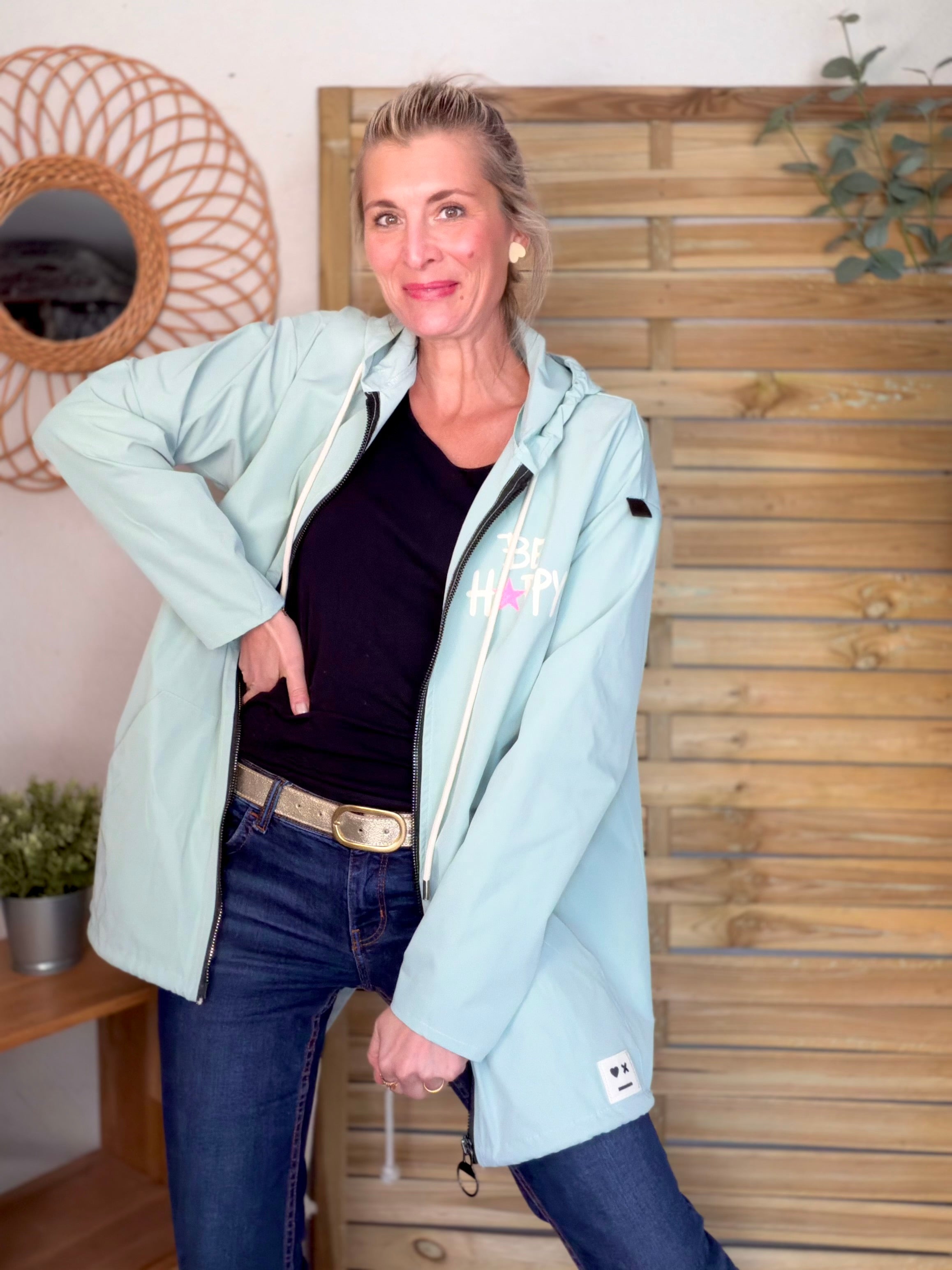 Veste Coupe vent long LESLIE - Vert d'eau