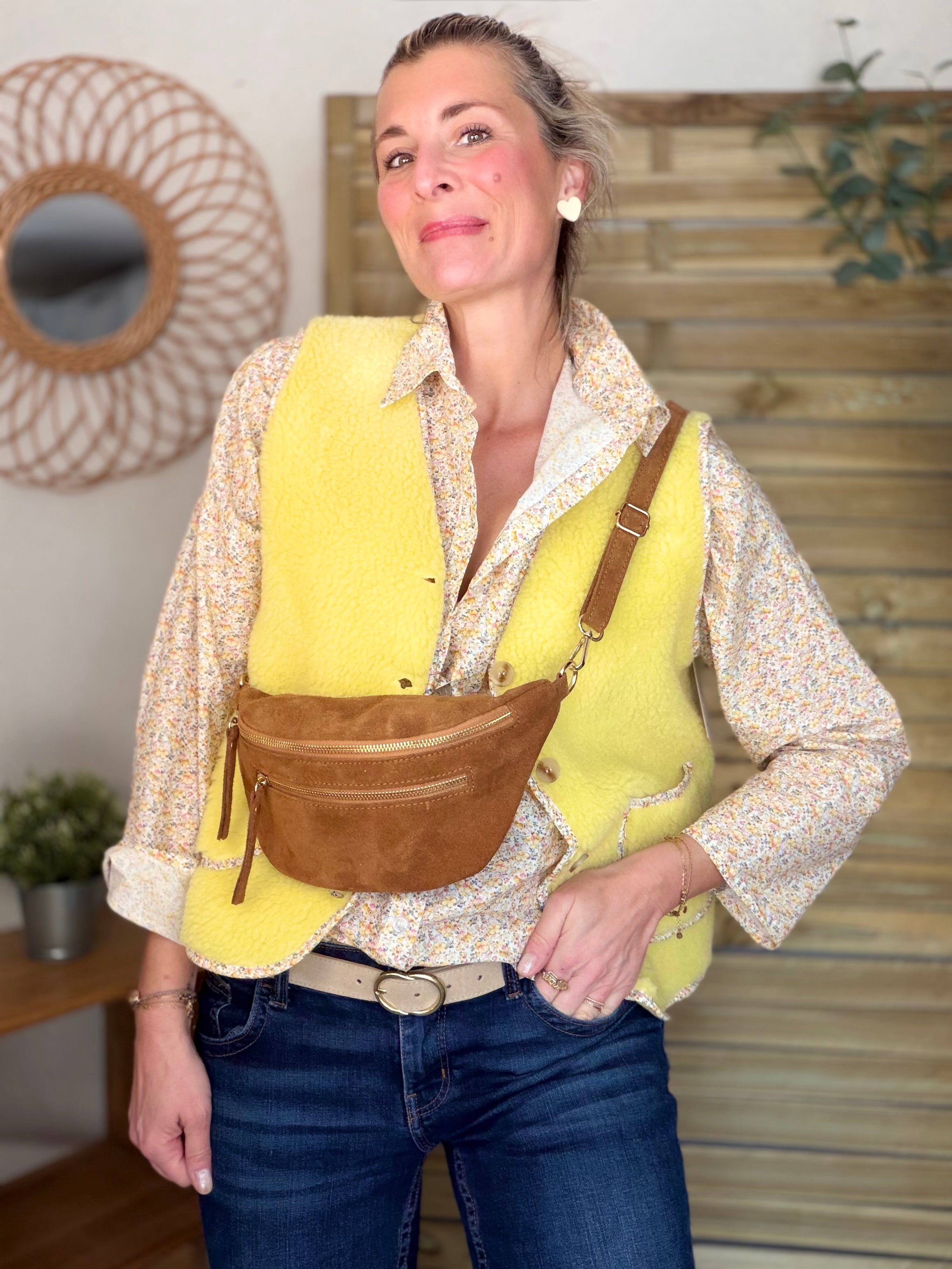 Chemise imprimée Liberty AZÉLIE Jaune