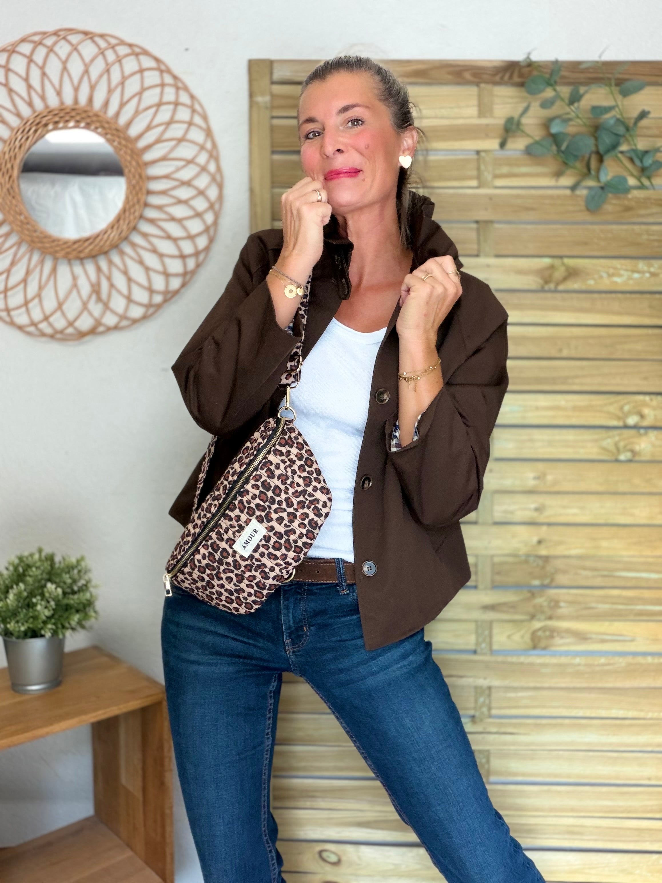 Sac banane matelassé Amour PAMELA - Léo 🐆
