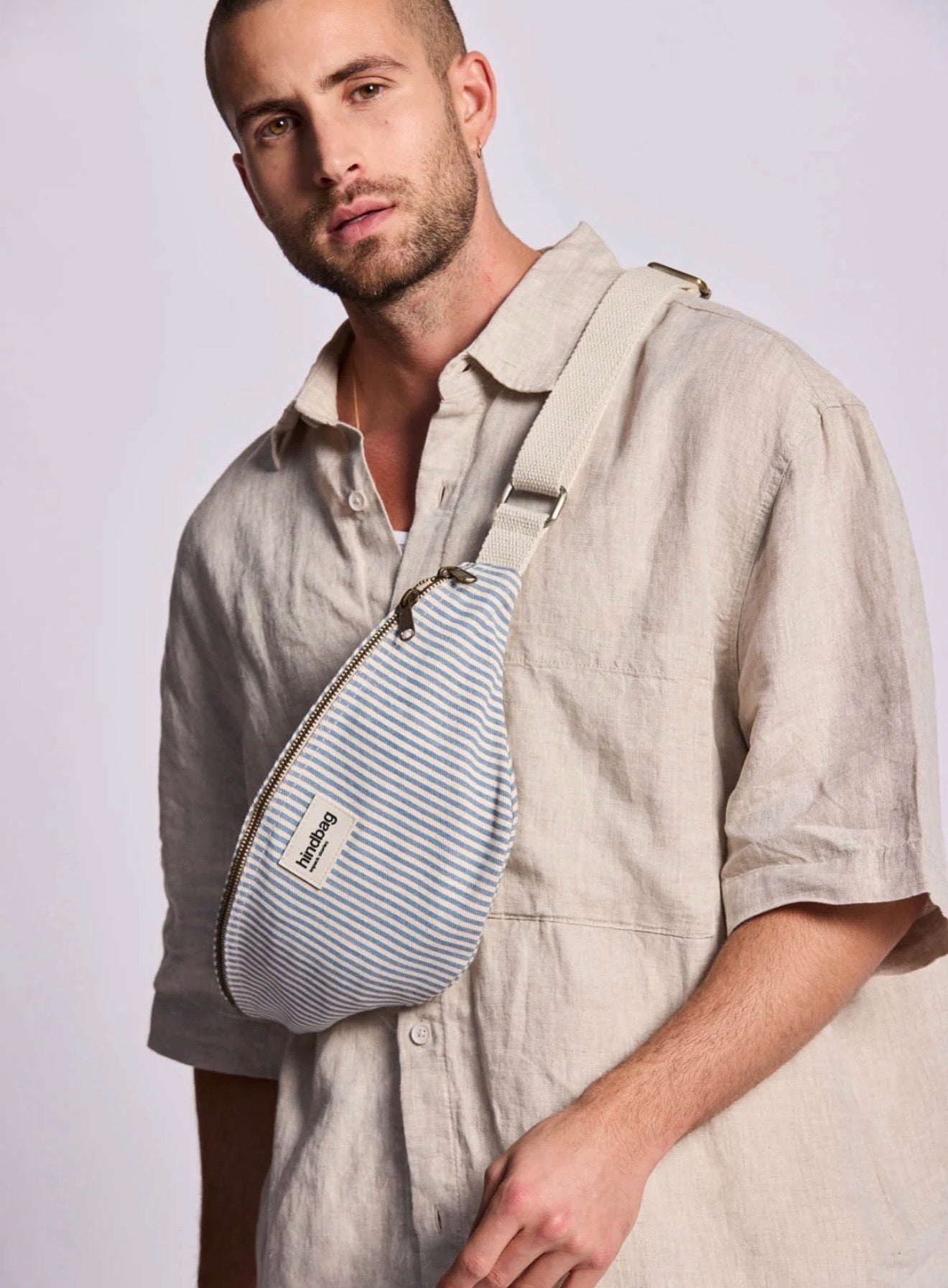 HINDBAG OLIVIA - Sac banane Rayures bleues