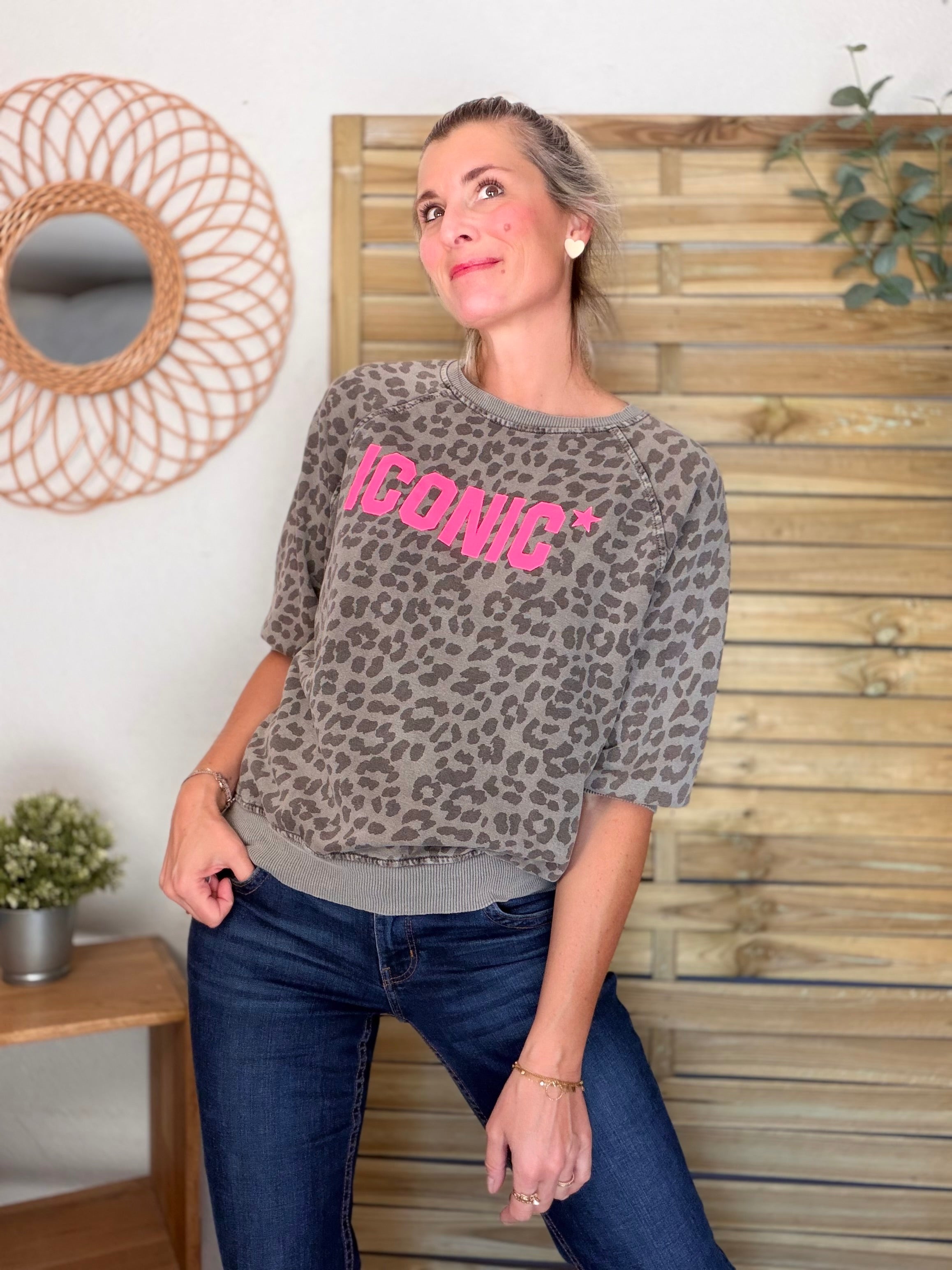 Sweat ICONIC Léo - ANGELA Gris