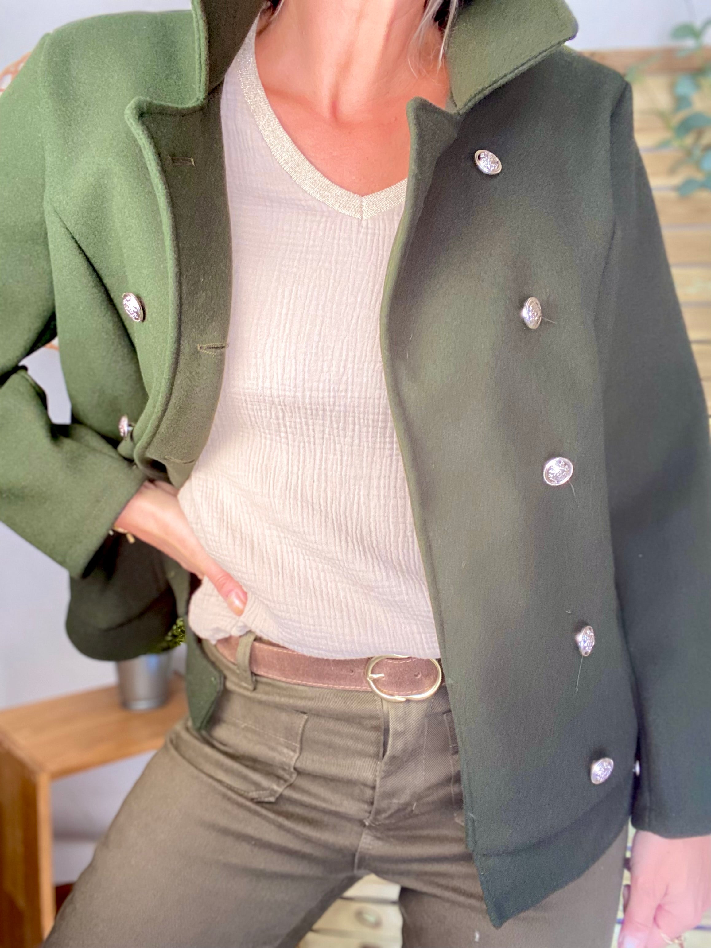 Veste caban légère JACK - Kaki foncé