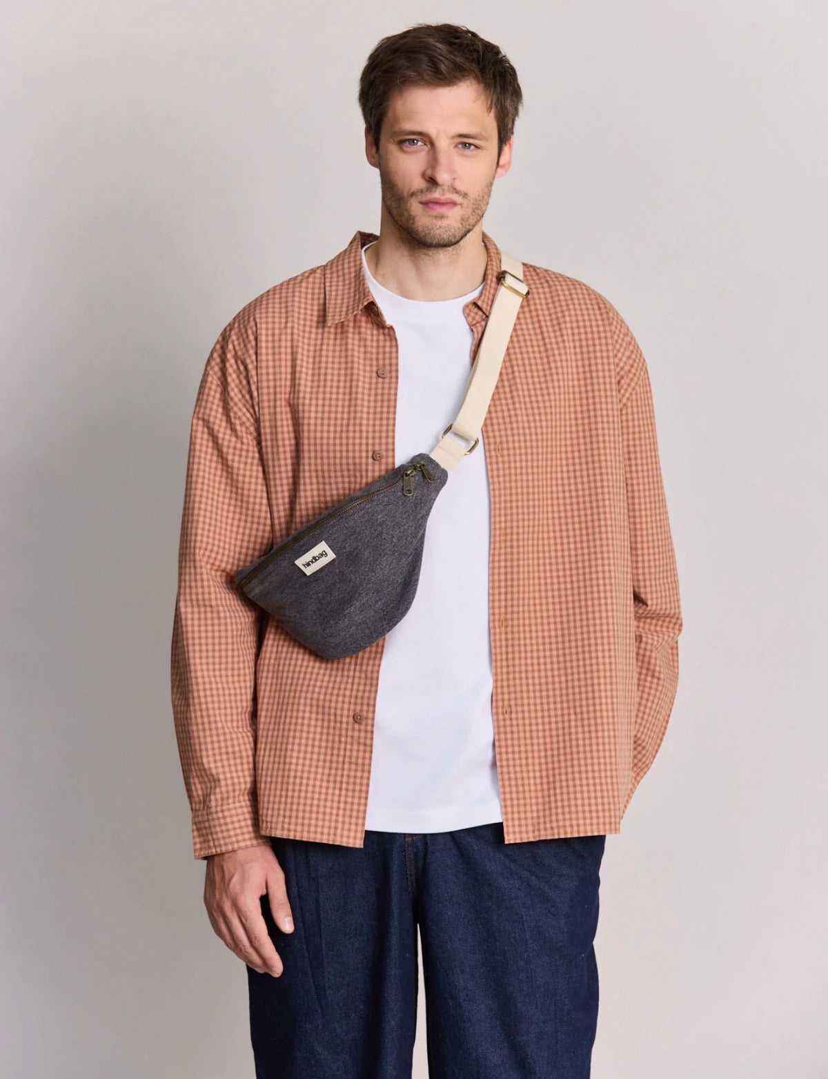 HINDBAG OLIVIA - Sac banane Denim gris foncé