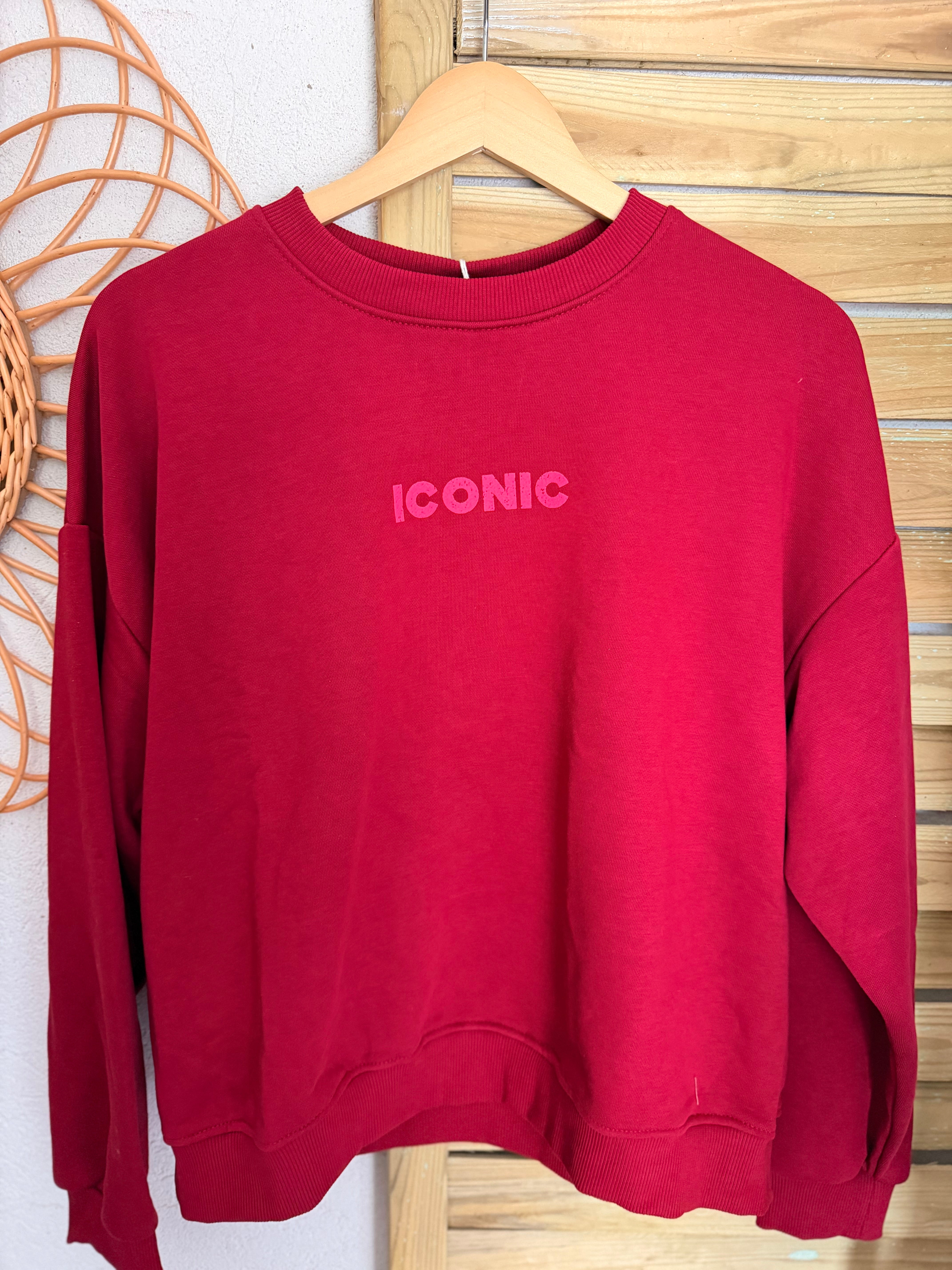 *** IMPERFECTION - Sweat ICONIC COLINE - Bordeaux