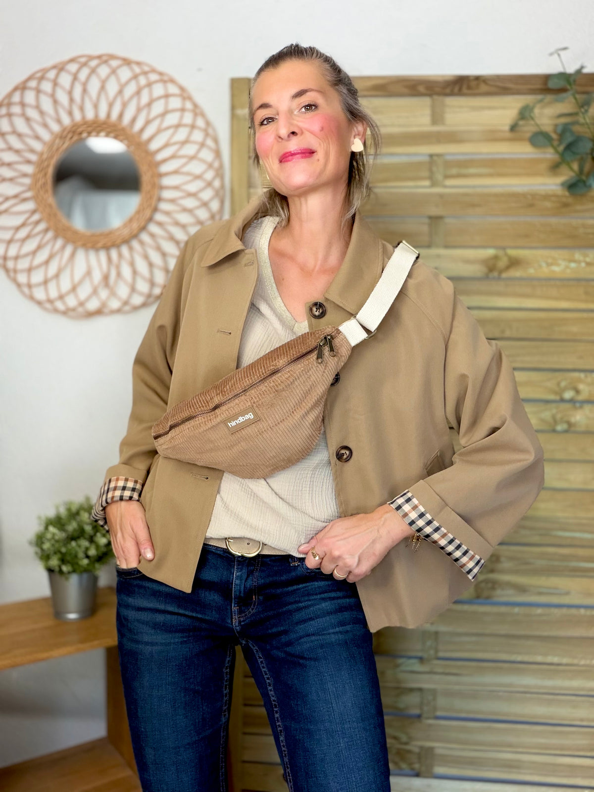 ⚡️ ARRIVAGE • Veste Trench, doublure à carreaux DANA Camel