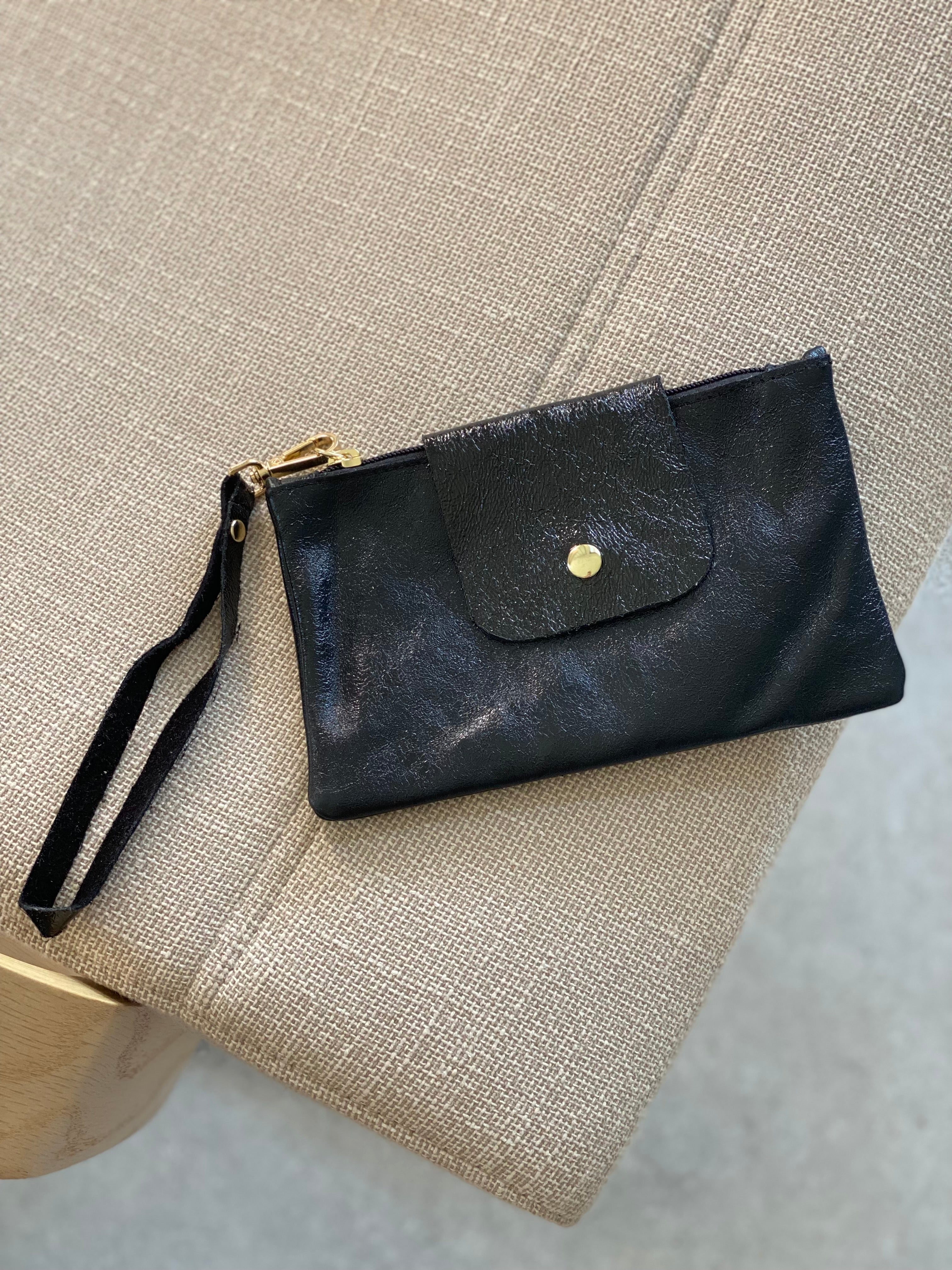 Pochette à main en cuir - BERTILLE