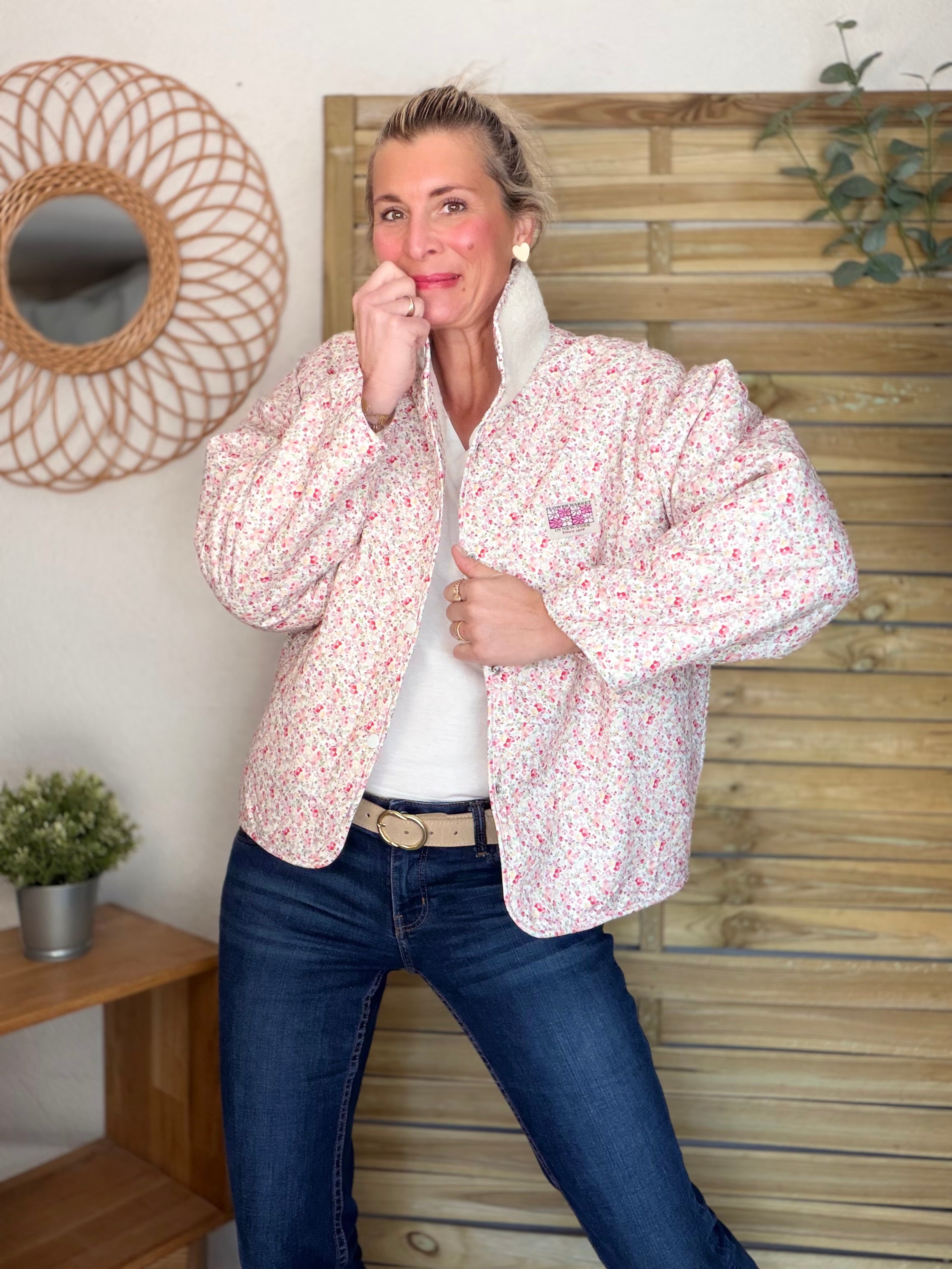 Veste réversible Sherpa ODETTE Liberty / Écru