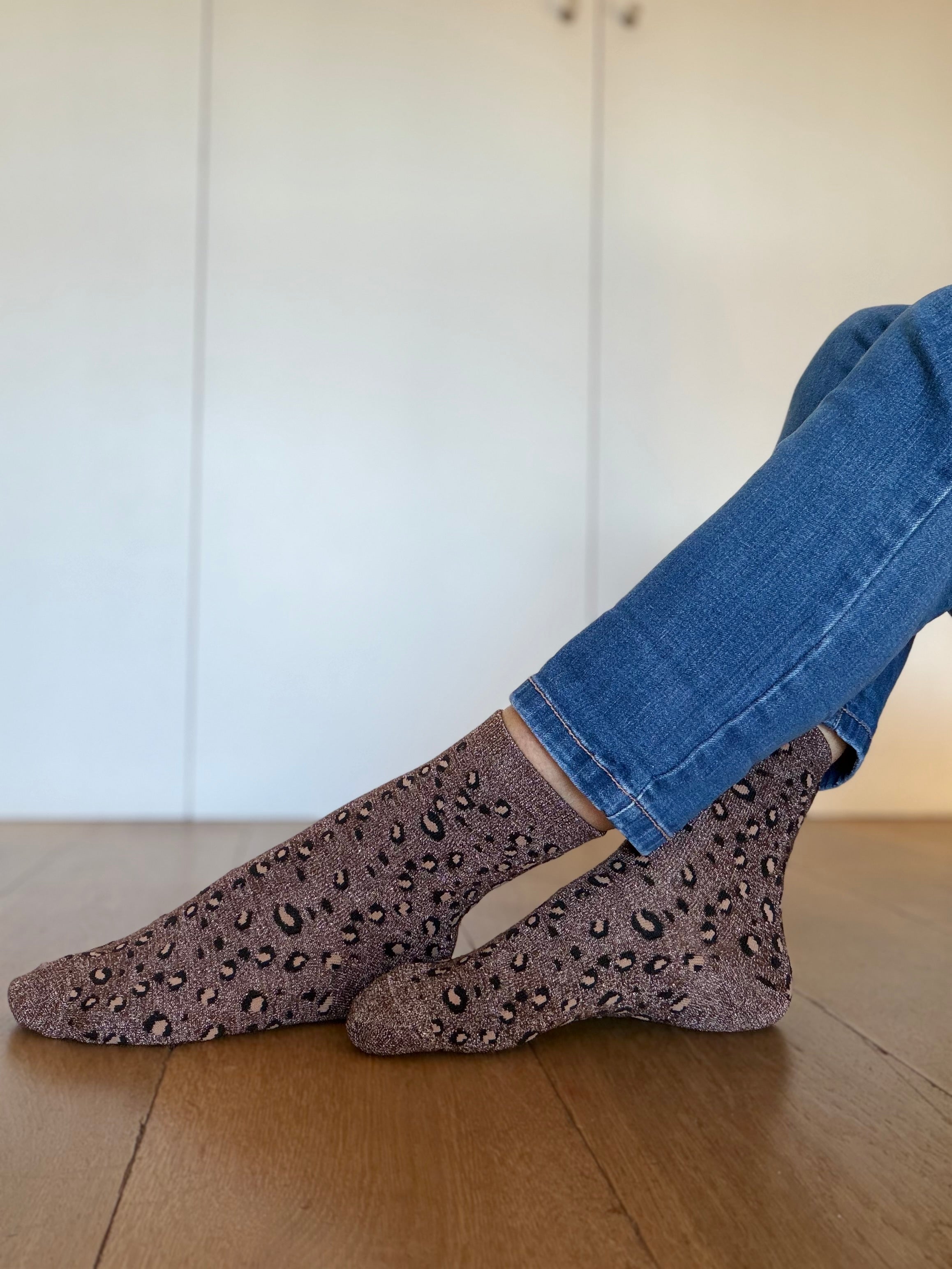 Chaussettes scintillantes glitter  ZAHO - Léo Choco