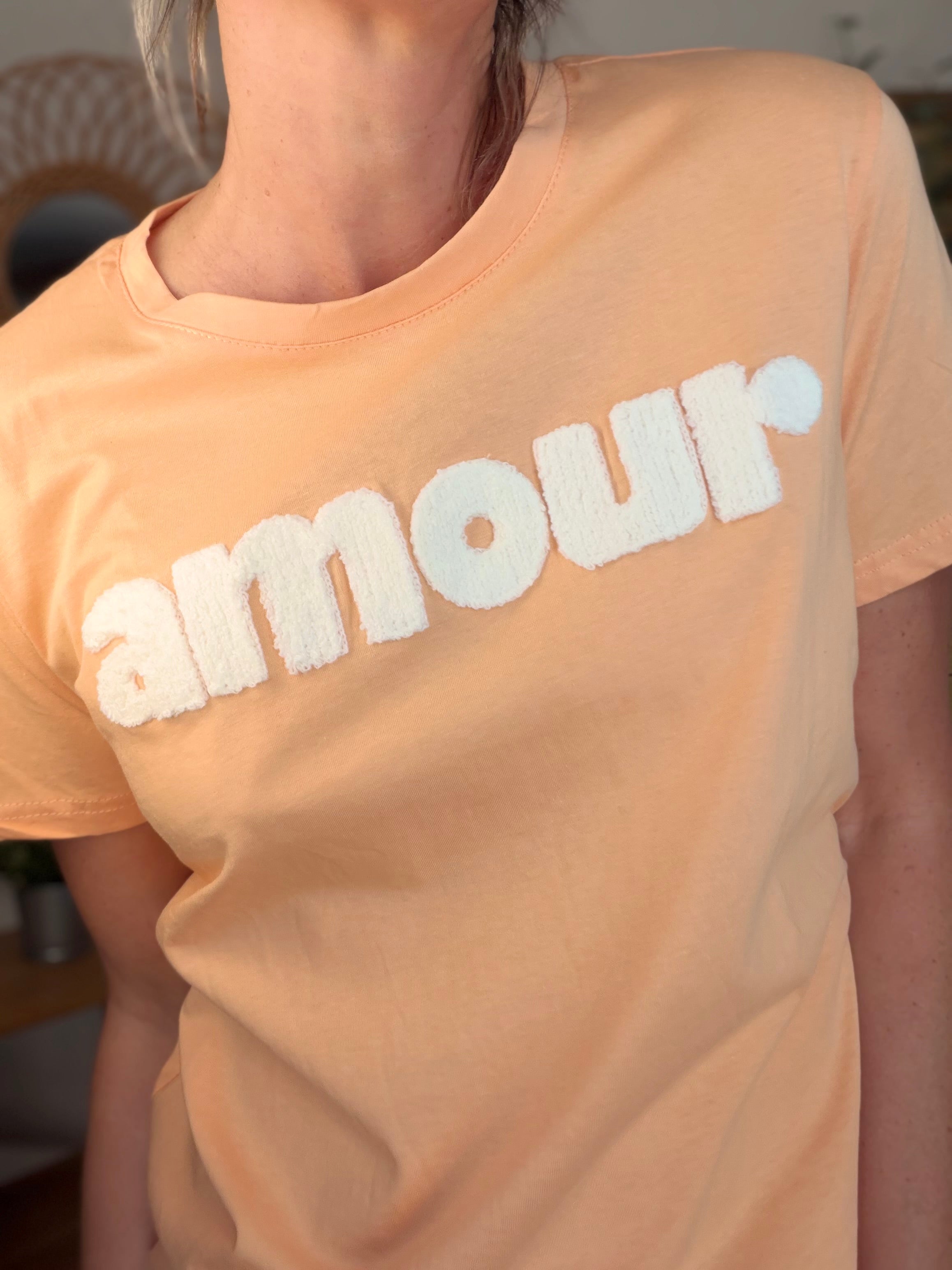 Tee shirt amour MAÏA Saumon