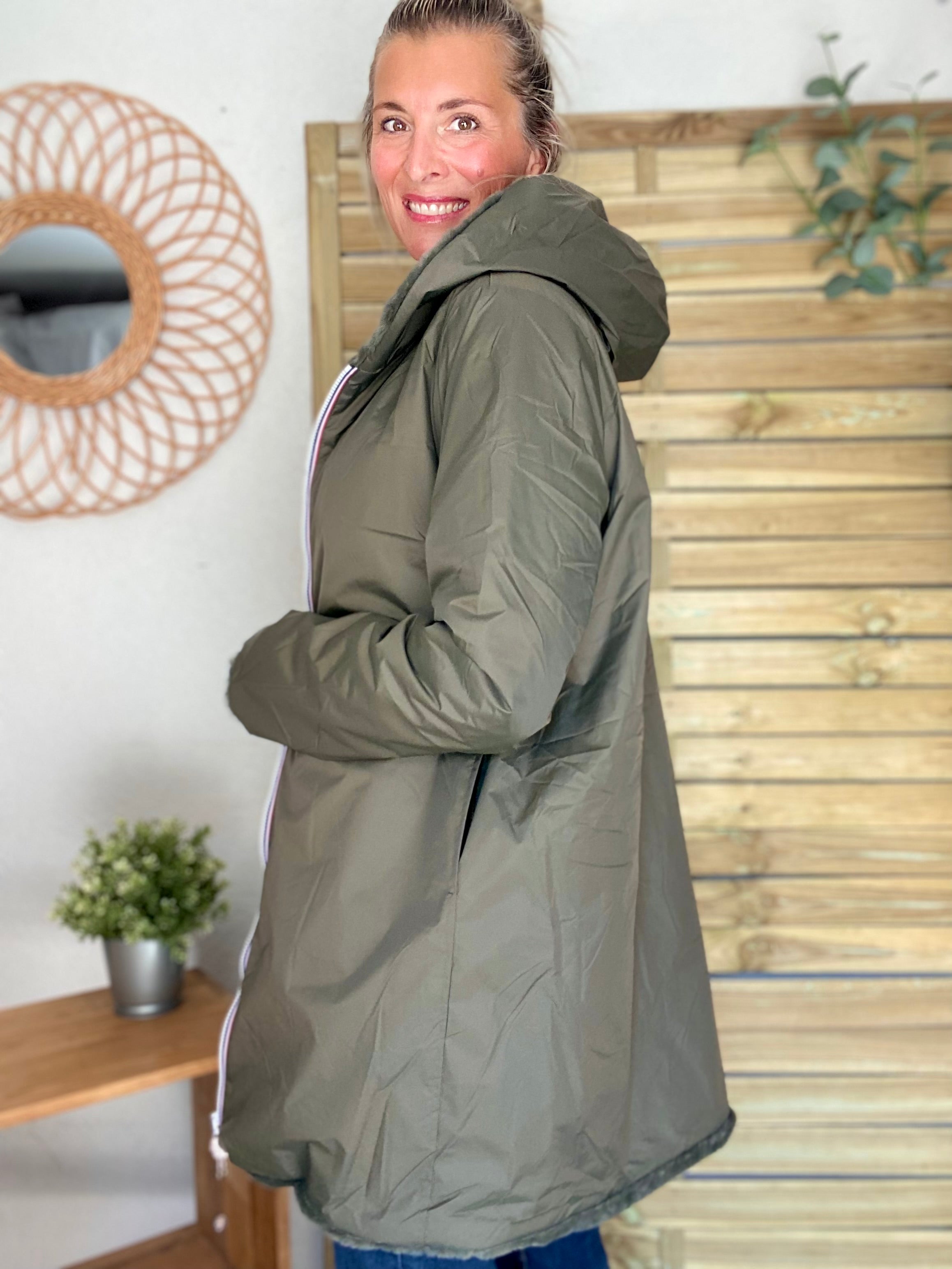 Parka Imperméable réversible fourrée Kaki / Kaki ALIX - LAURA JO