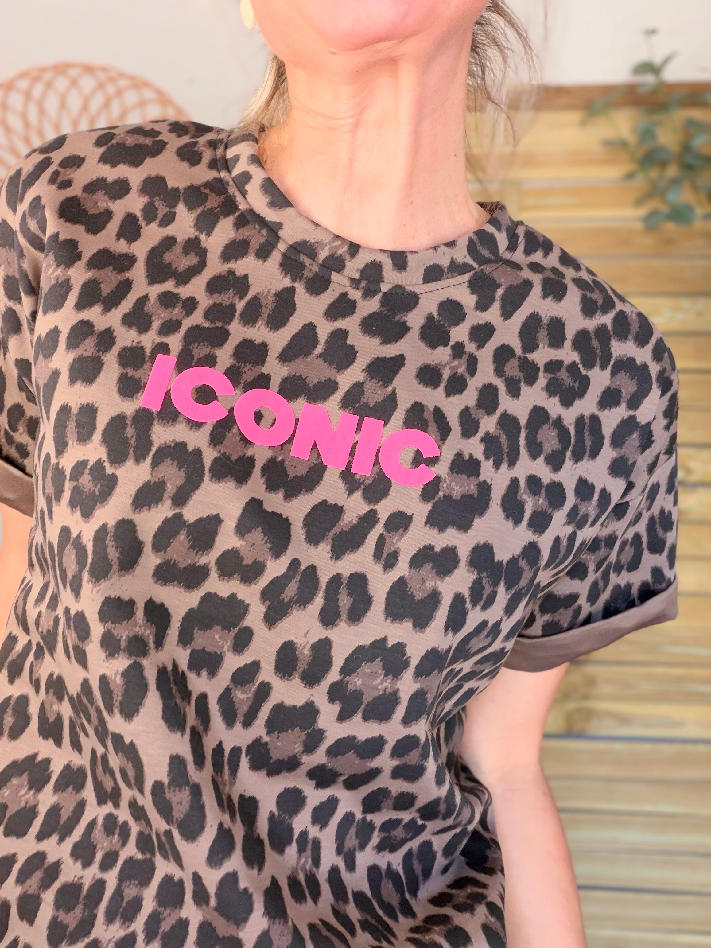 Tee shirt ICONIC matière sweat - THÉA Léo Choco