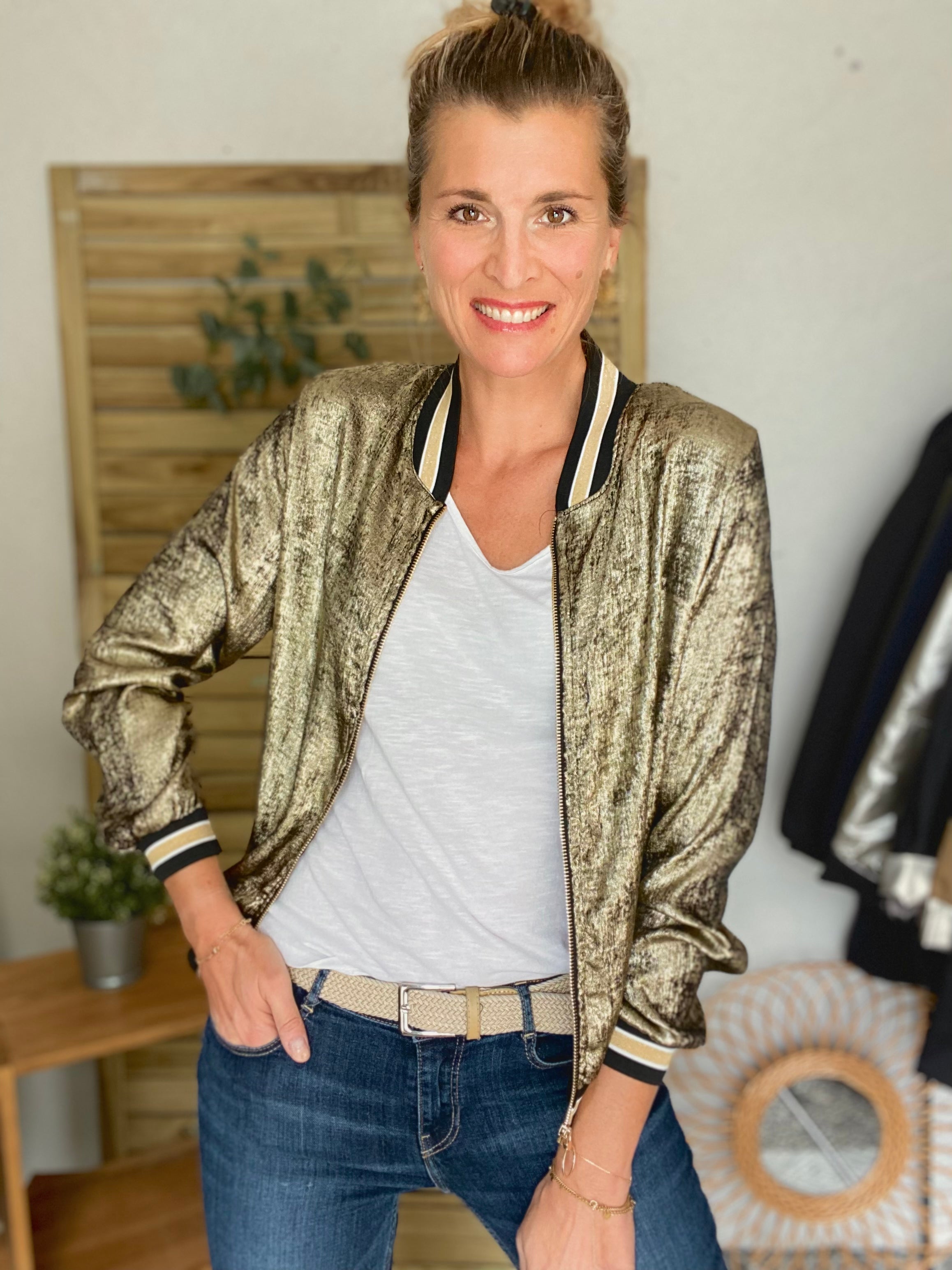 Veste bombers léger EMILY - Bronze - taille unique