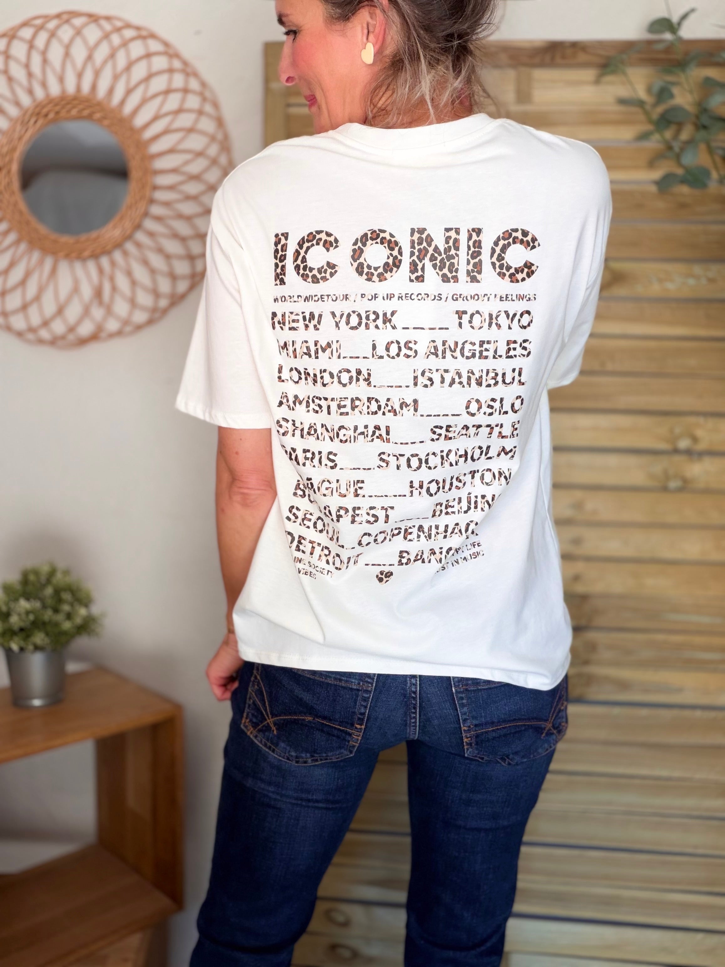 Tee shirt ICONIC Léo LÉONA Blanc