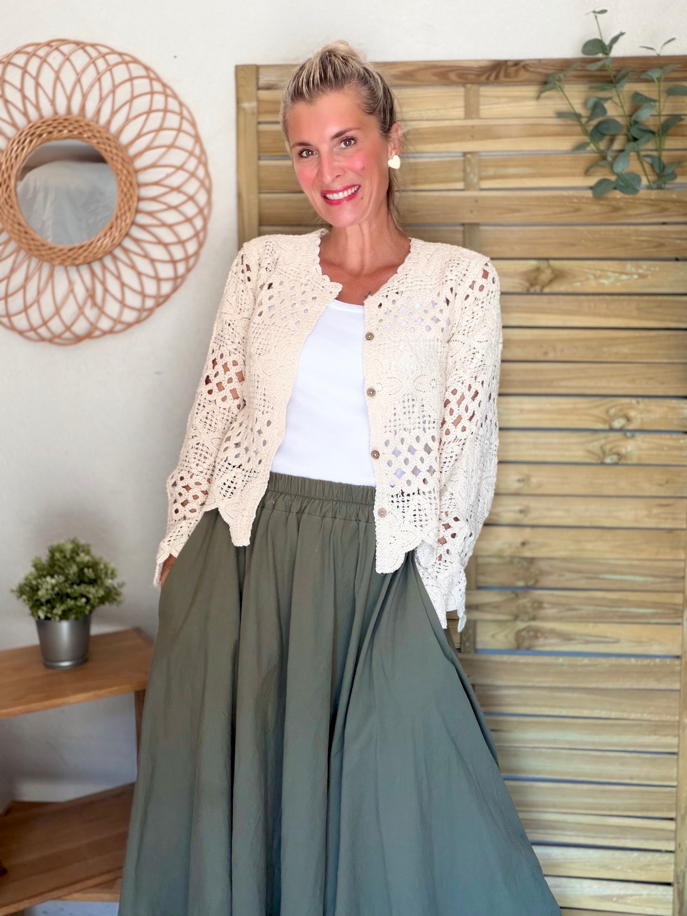 ⚡️ ARRIVAGE - Gilet en crochet PACOME écru