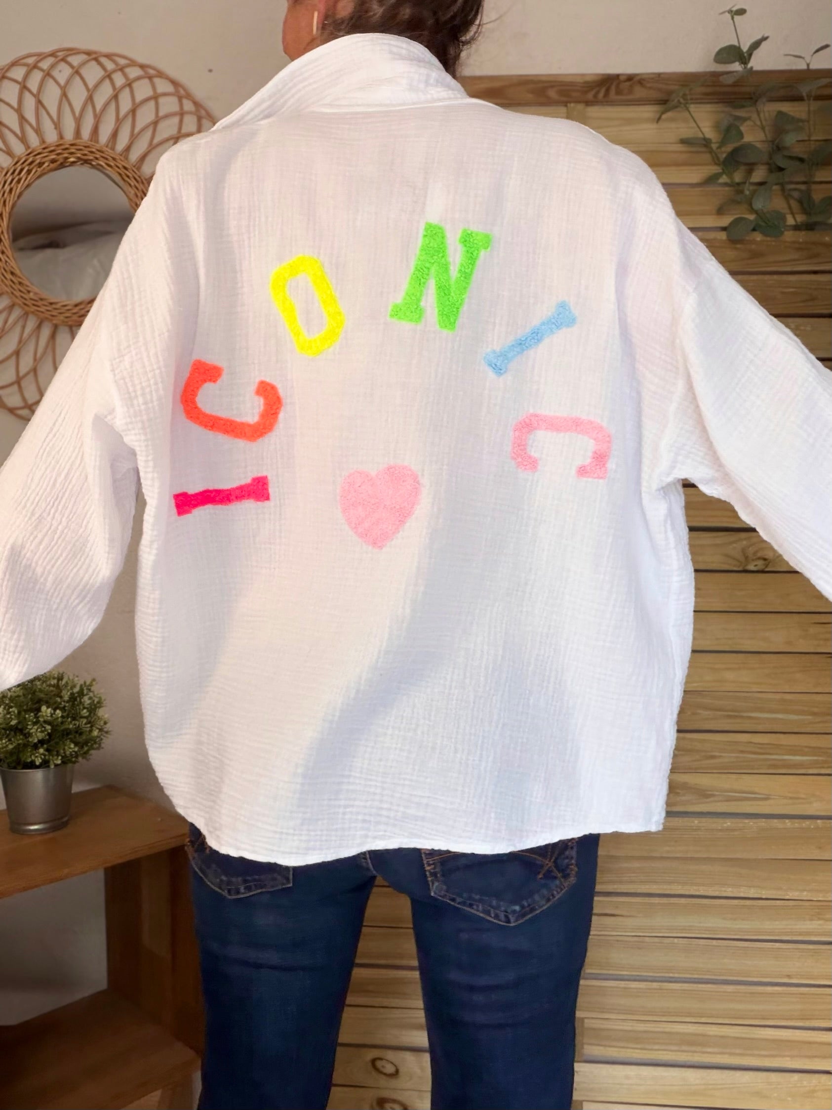 Chemise en gaze de coton ICONIC - ALANIS Blanc